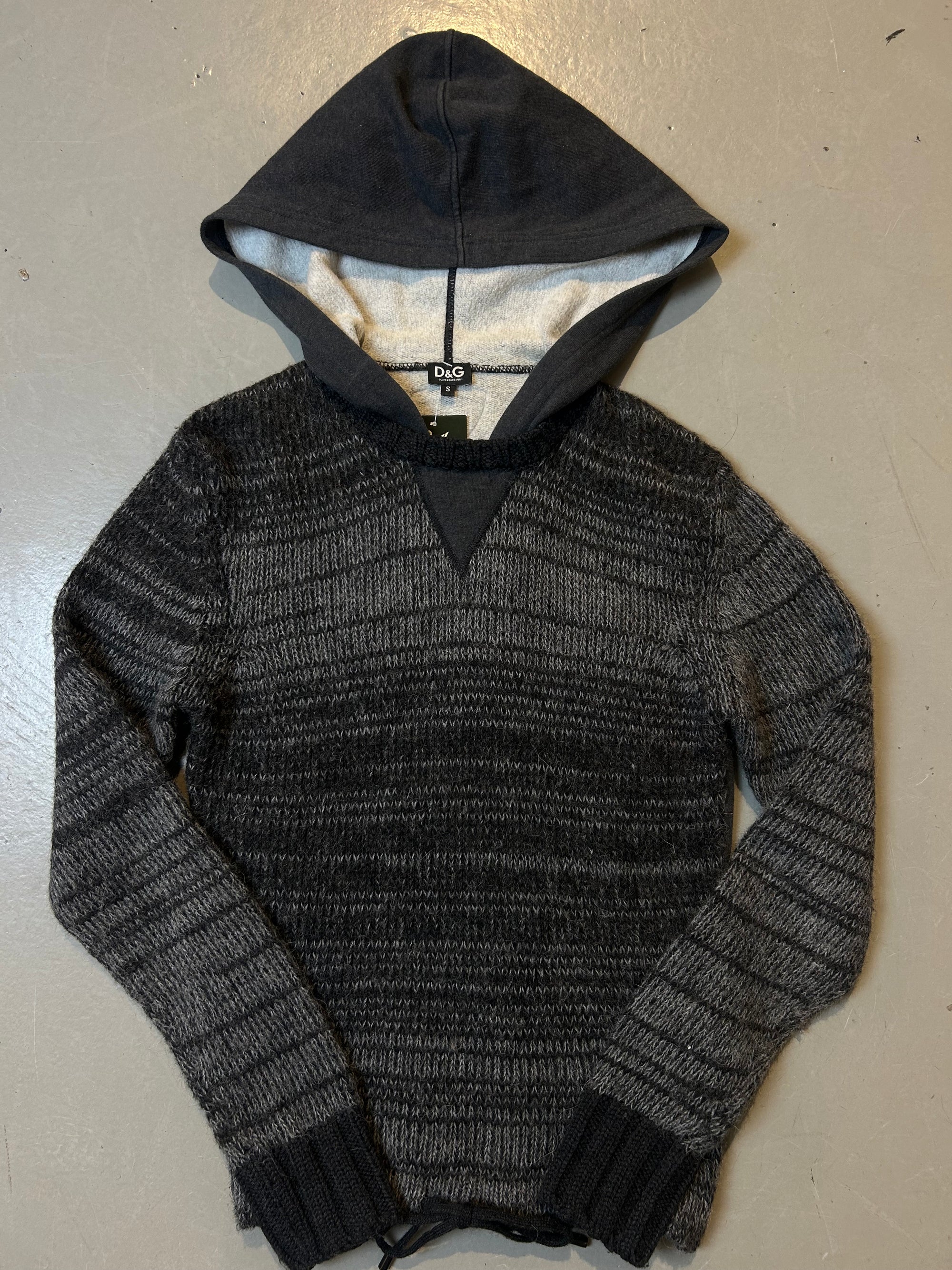 Vintage Dolce&Gabbana Knit Hoodie S/M