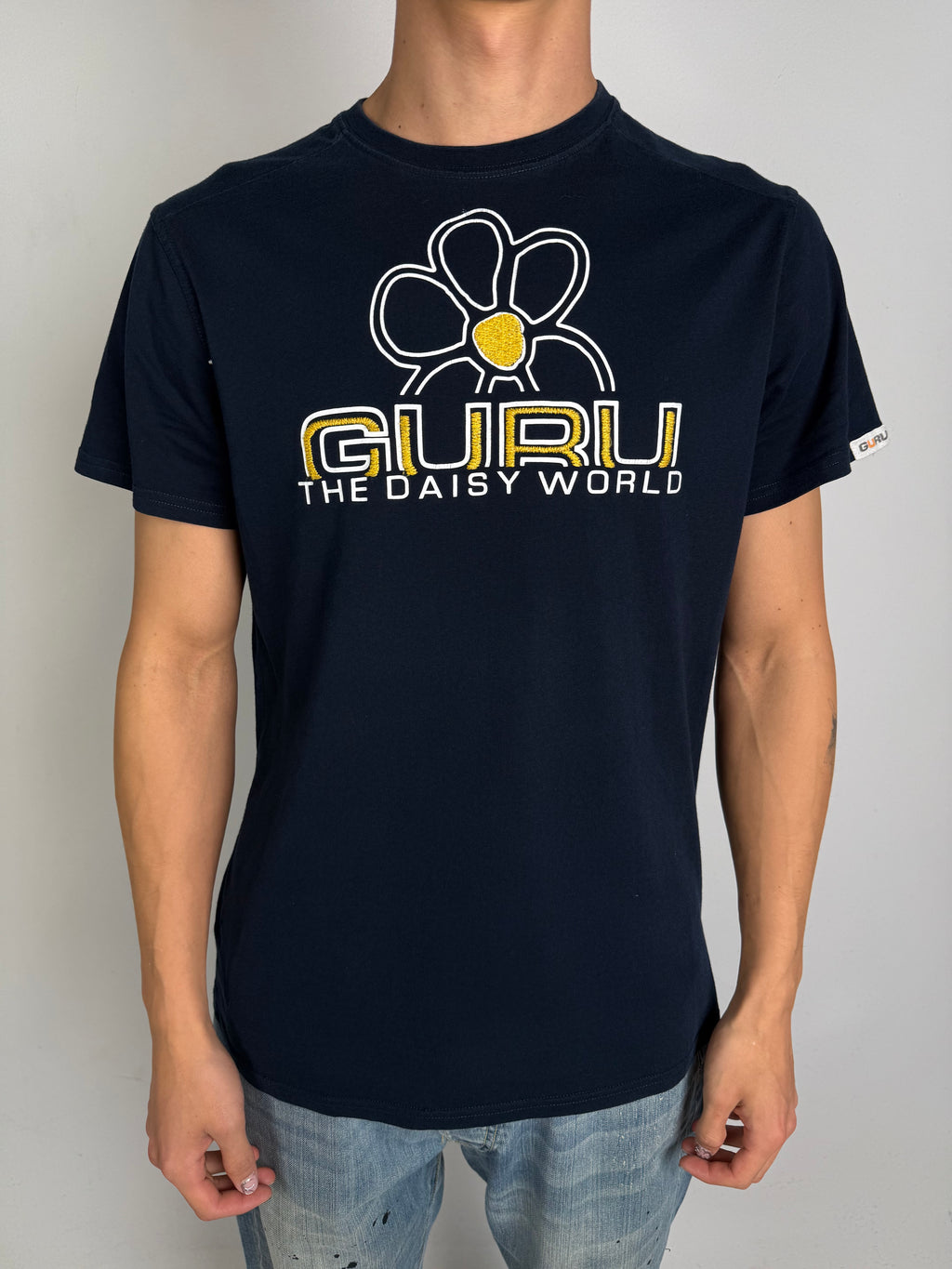 Vintage Guru Dark Blue Printed T-Shirt M
