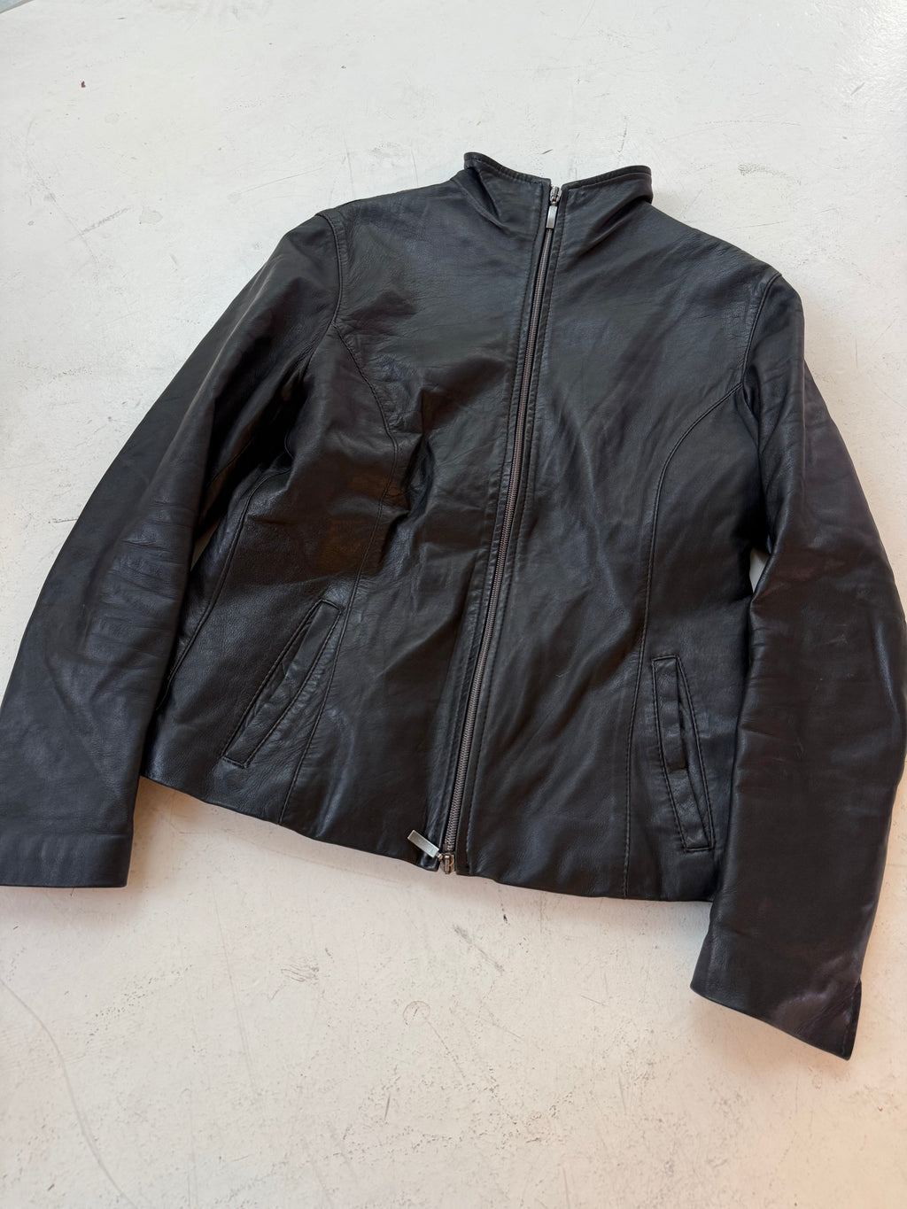 Vintage Leder Jacke (L)