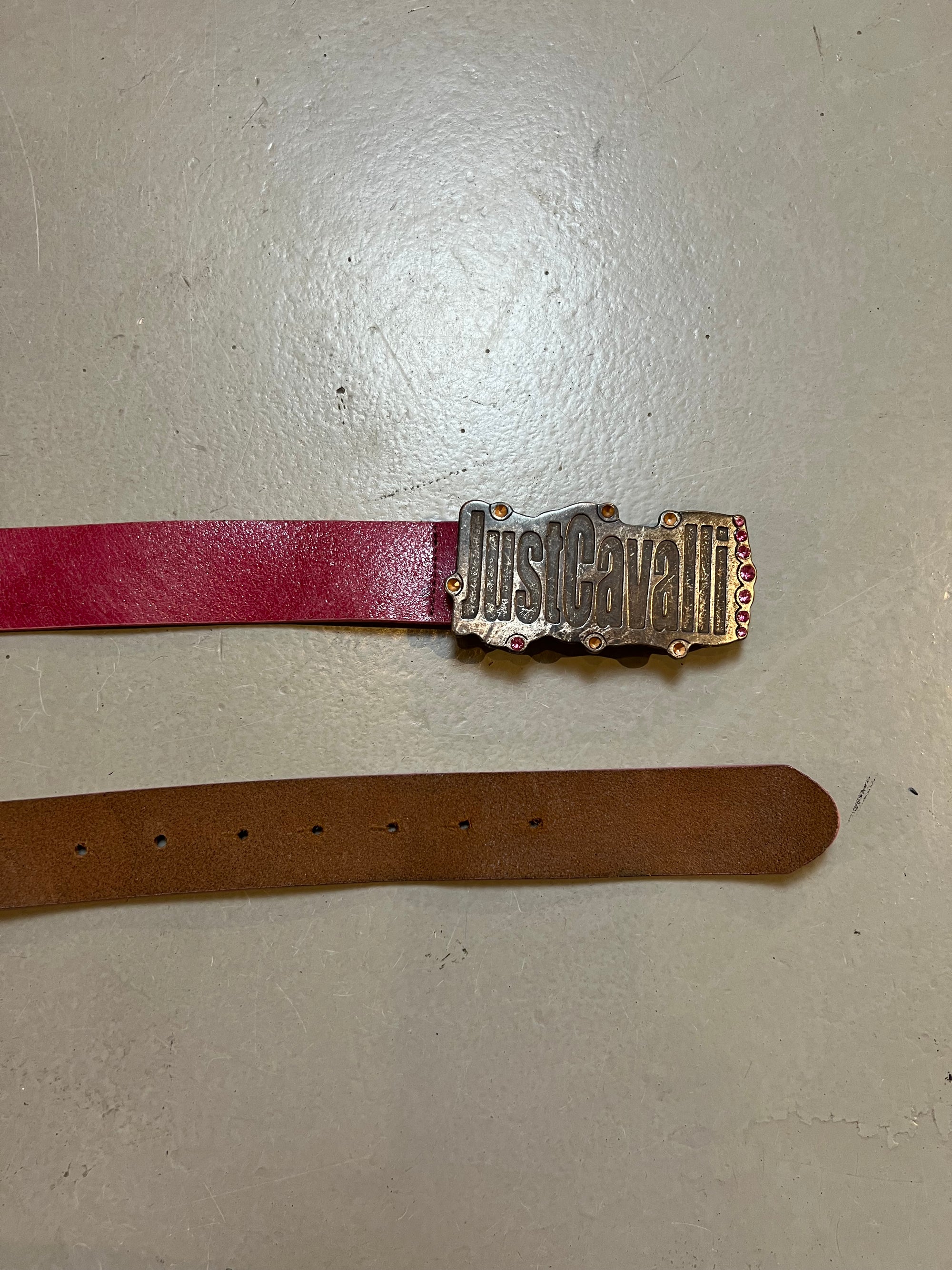 Vintage Pink Just Cavalli Leather Belt