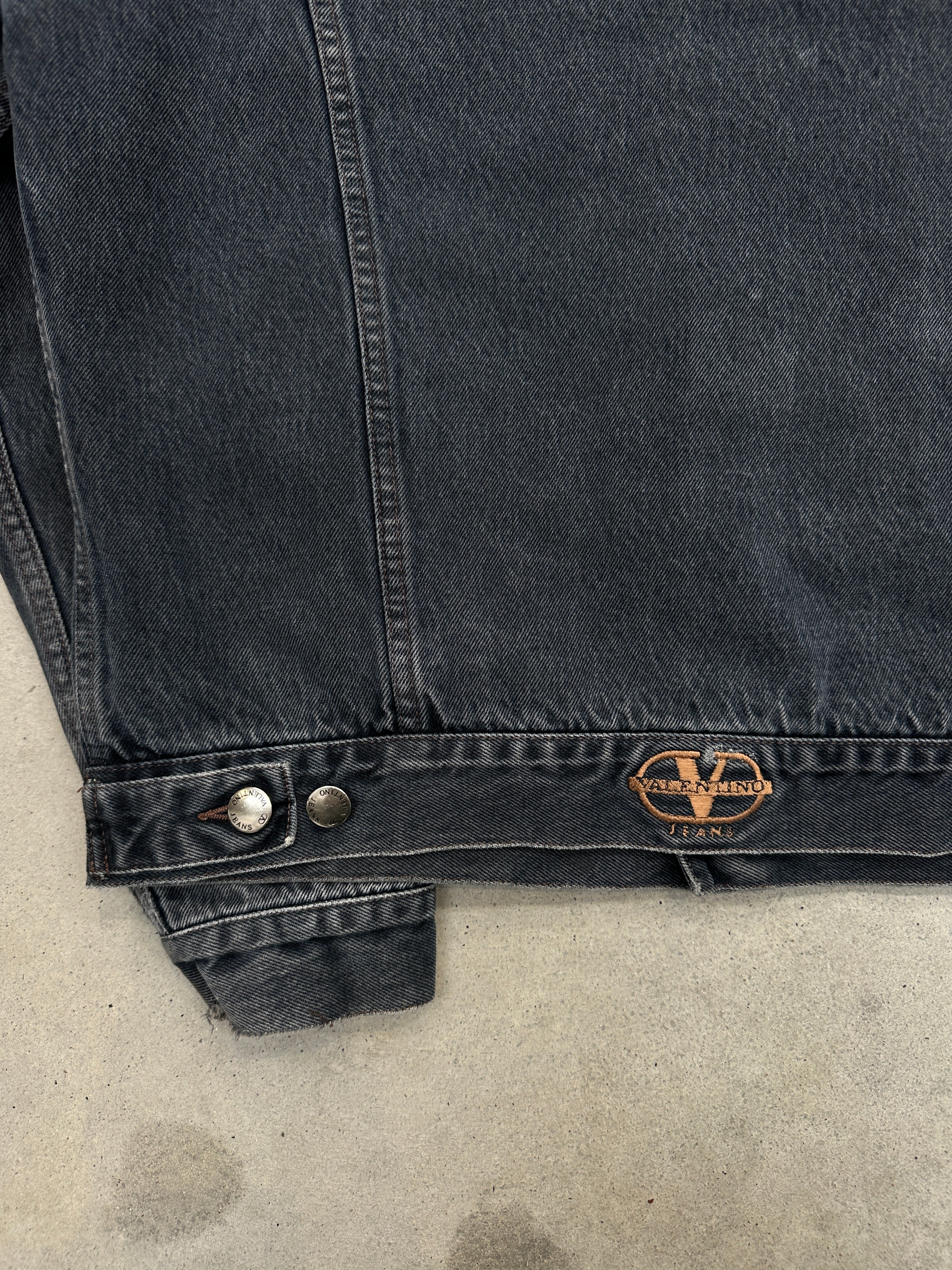 Vintage Valentino Denim Jacket with Teddy Lining L