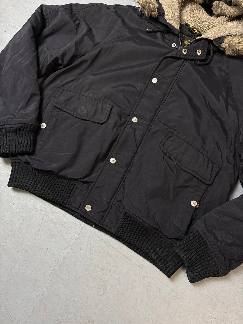 Vintage X-Cape Black Winter Jacket L