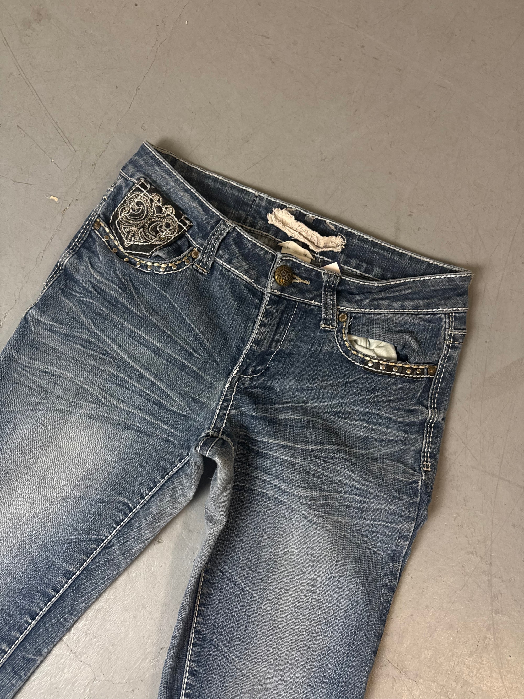 Vintage Hydraulic Jeans Y2K Low Waist Low Waist Bootcut Denim S