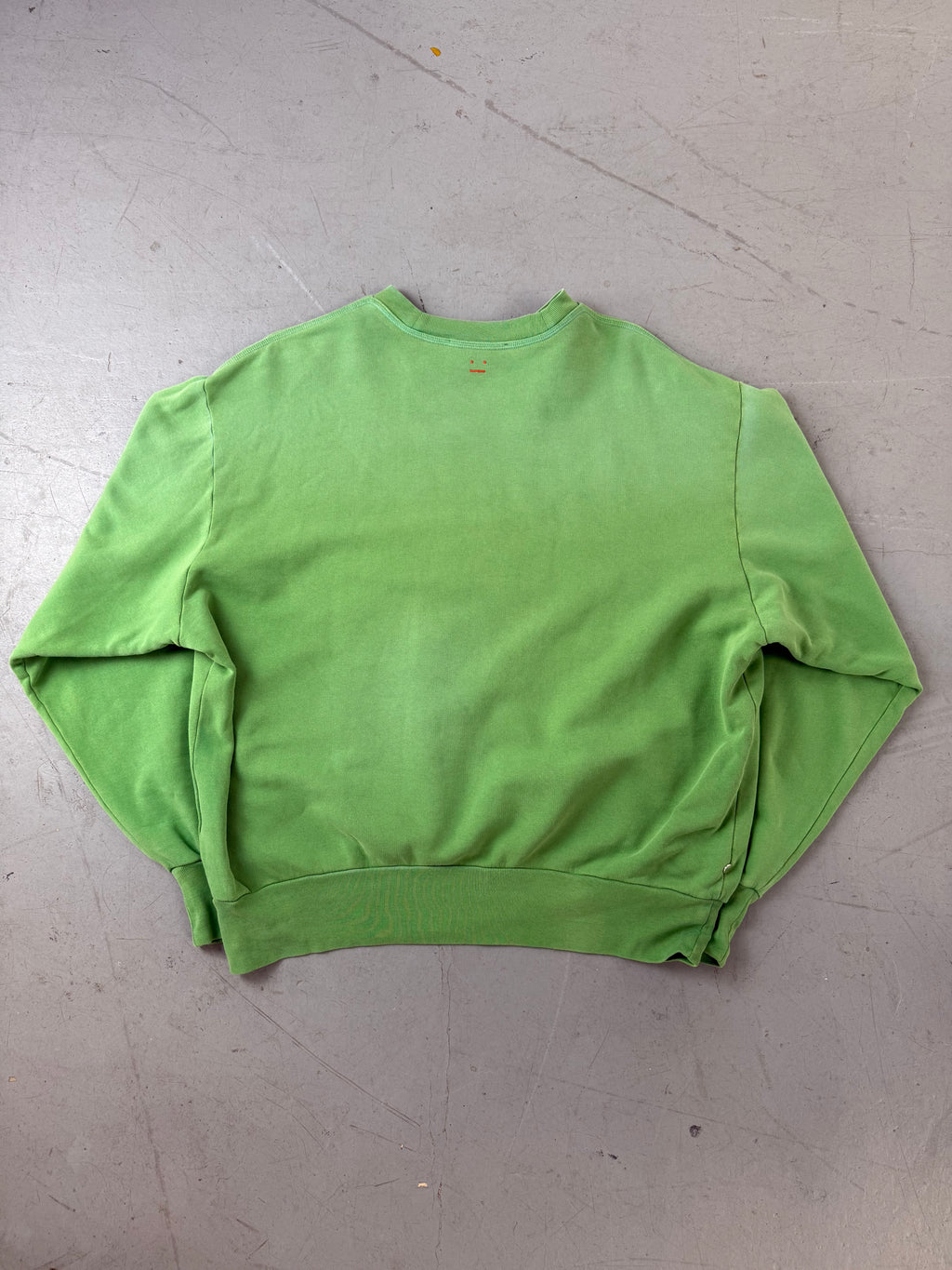 Vintage Acne Studios Green Crewneck Sweater für Herren. Y2K Second Hand 2000s Fashion