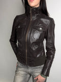 Vintage Only Dark Brown Leather Jacket M
