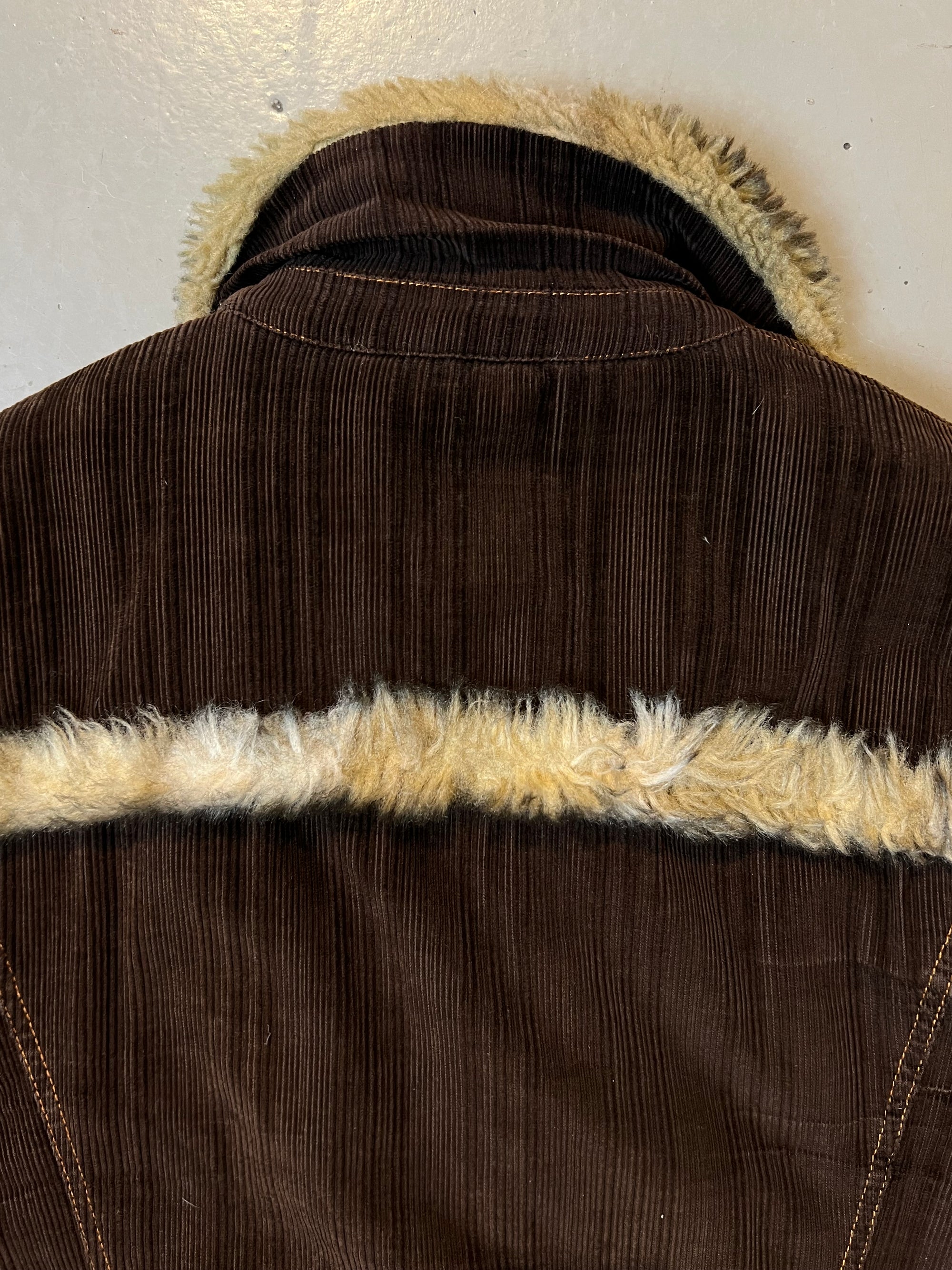 Vintage Dolce&Gabbana FW2001 Fur Cord Jacket L/XL
