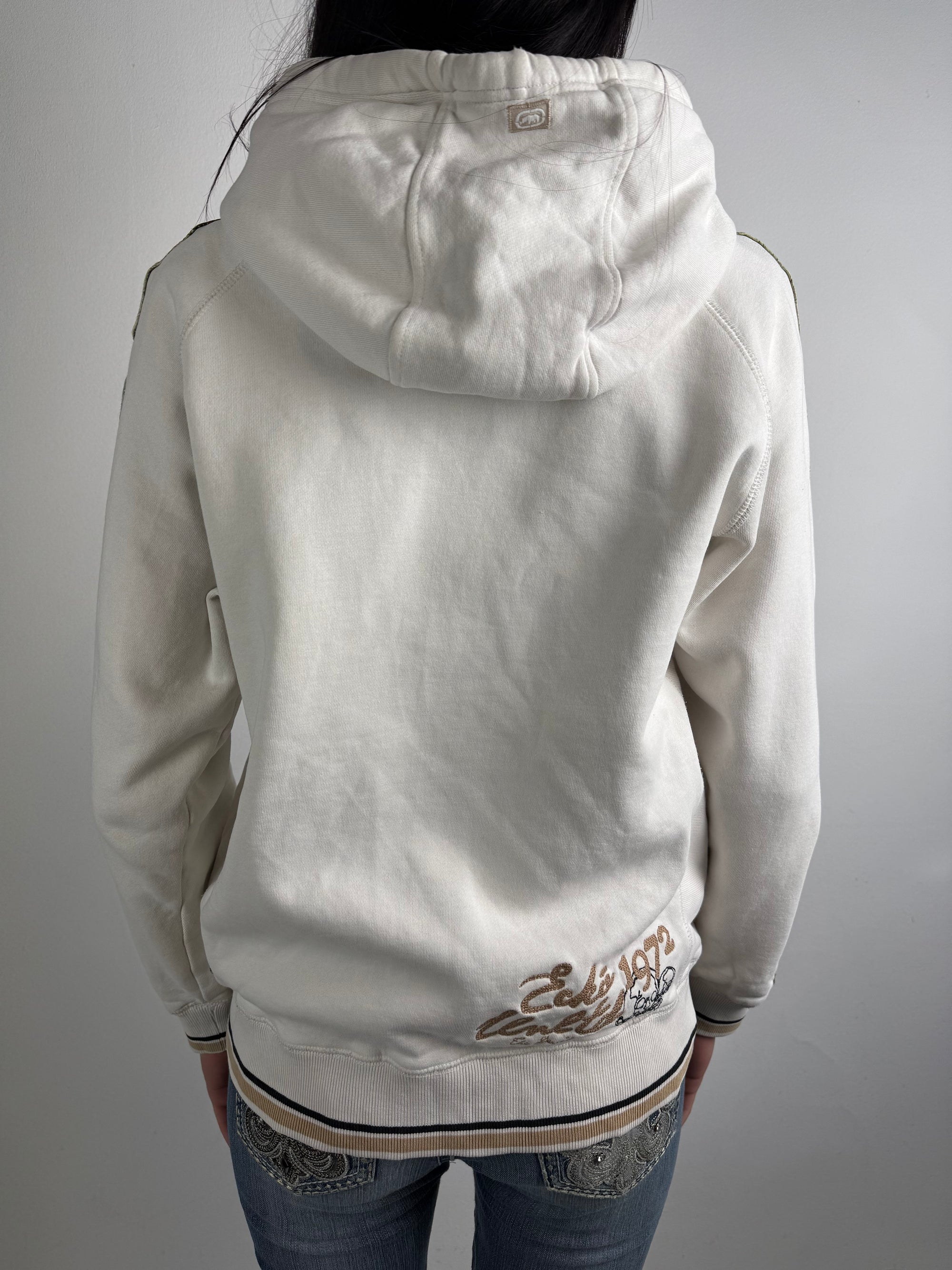 Vintage Ecko Unltd. White Oversized Zip Up Hoodie S/M