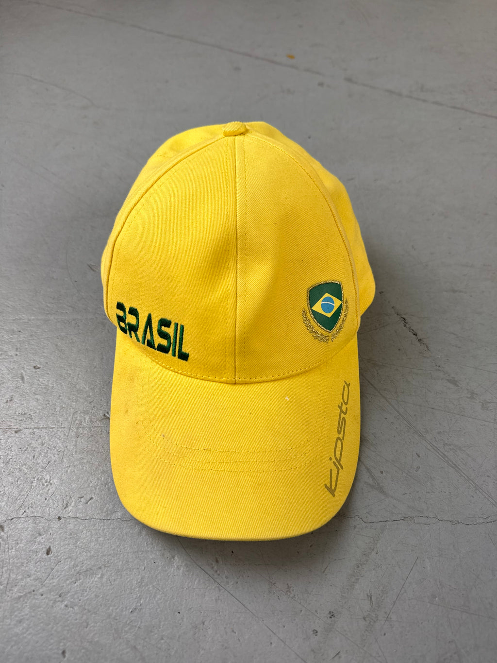 Vintage gelbe Brasilien Cap Unisex Y2K Fashion 
