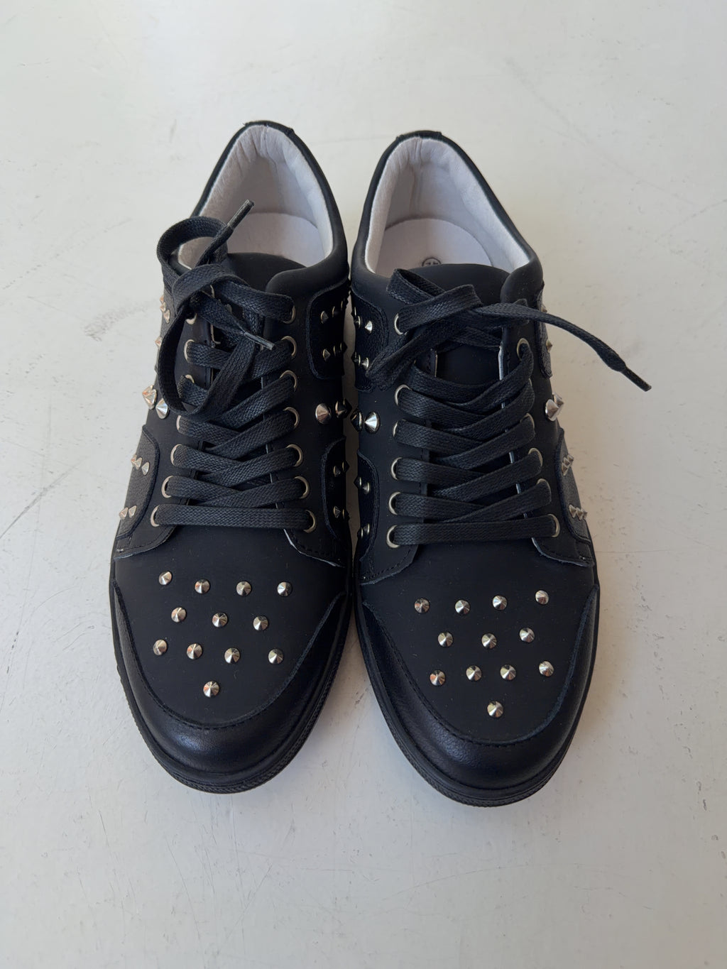 Vintage Frankie Morello Black Studded Low-top Sneaker (42)