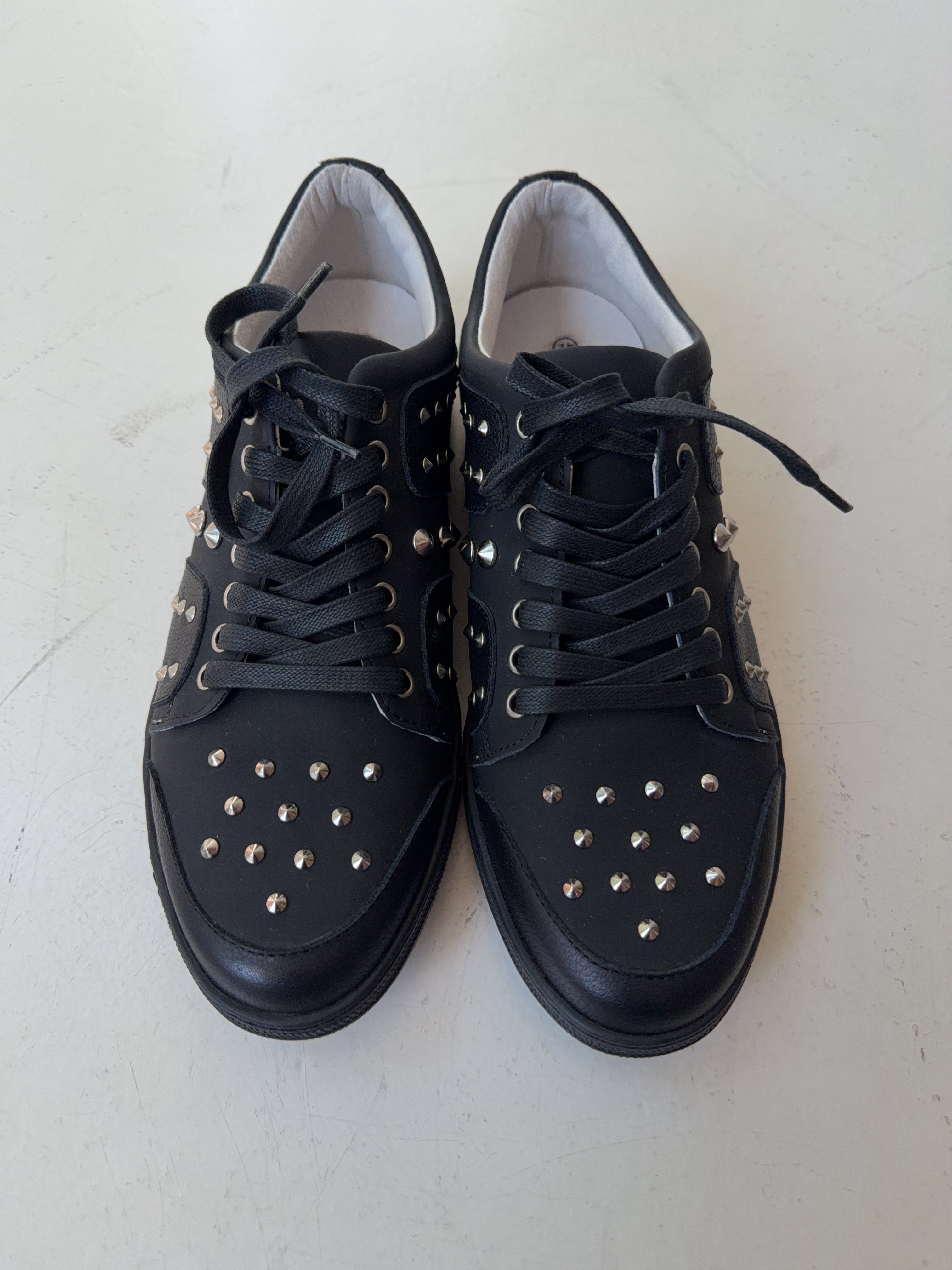 Vintage Frankie Morello Black Studded Low-top Sneaker (42)