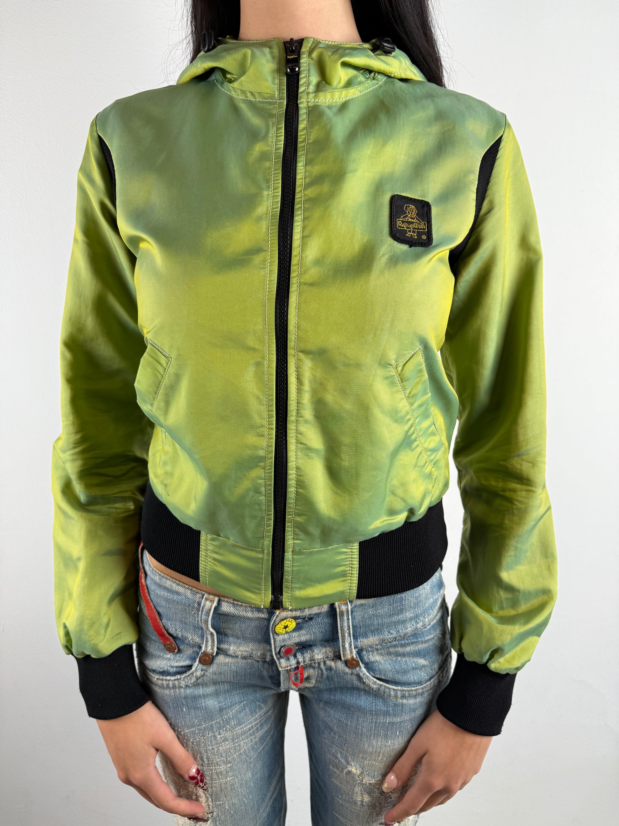 Vintage Refrigiwear Light Green Cropped Jacket S