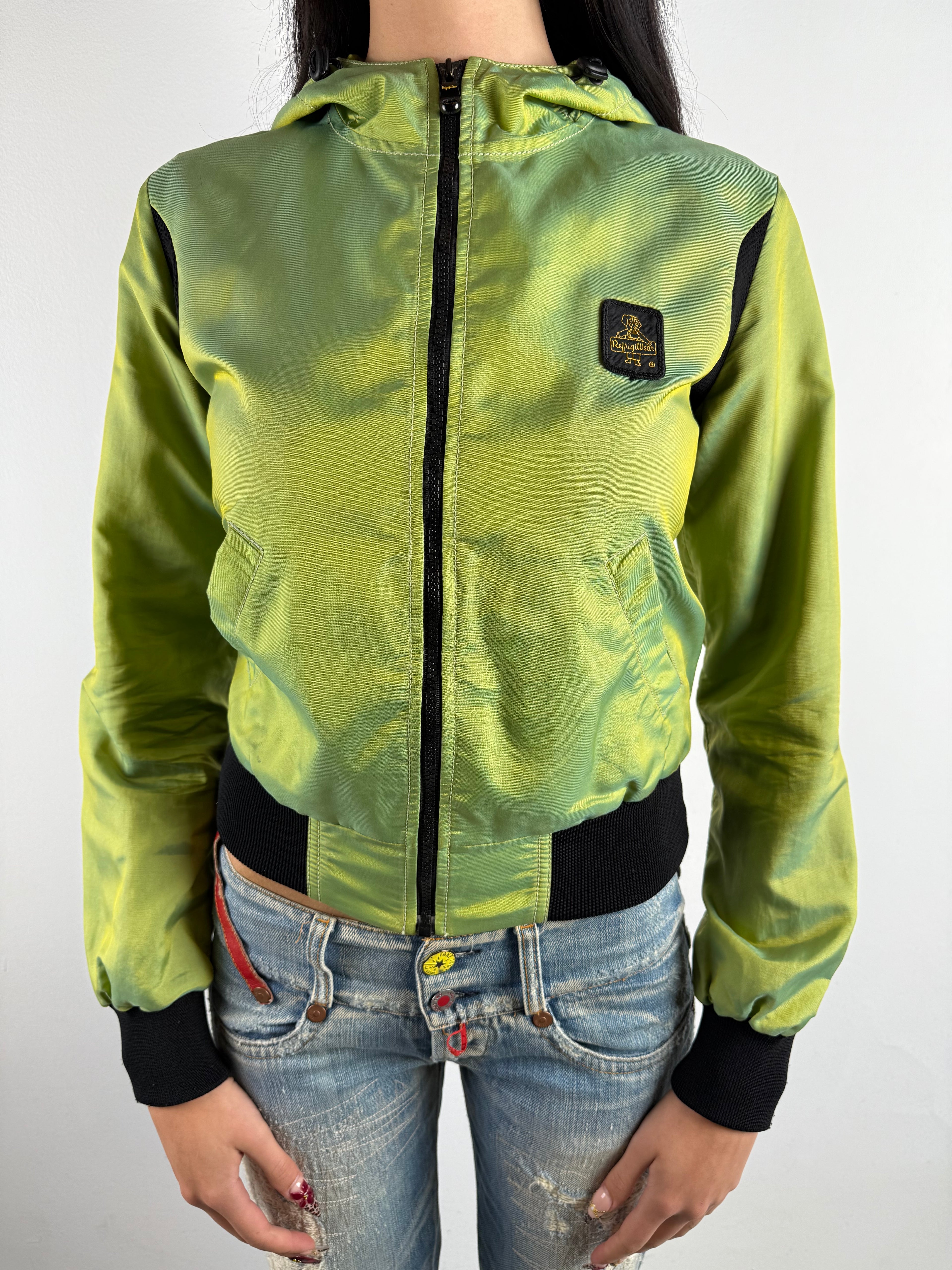 Vintage Refrigiwear Light Green Cropped Jacket S