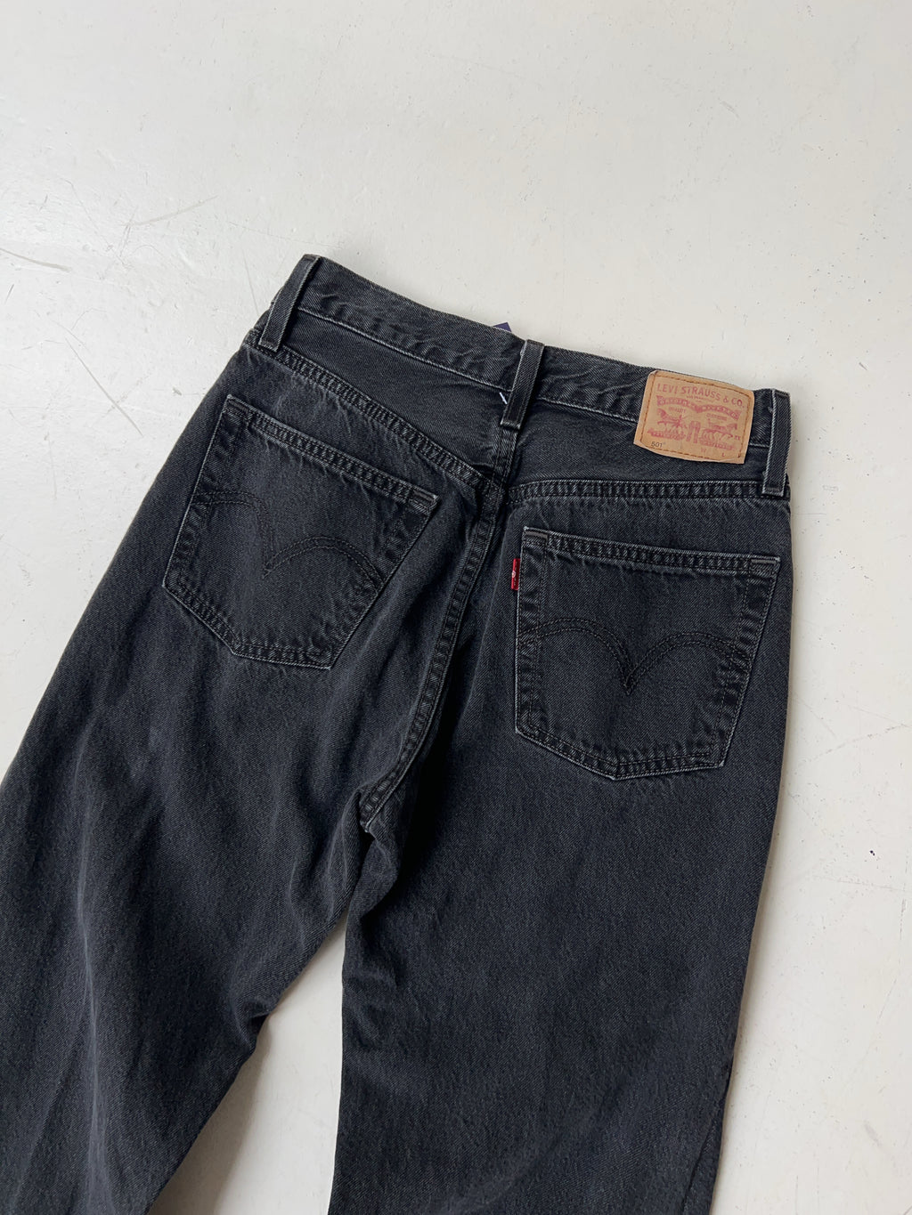 Vintage Levi's 501 Black Reworked Bootcut Jeans (S)