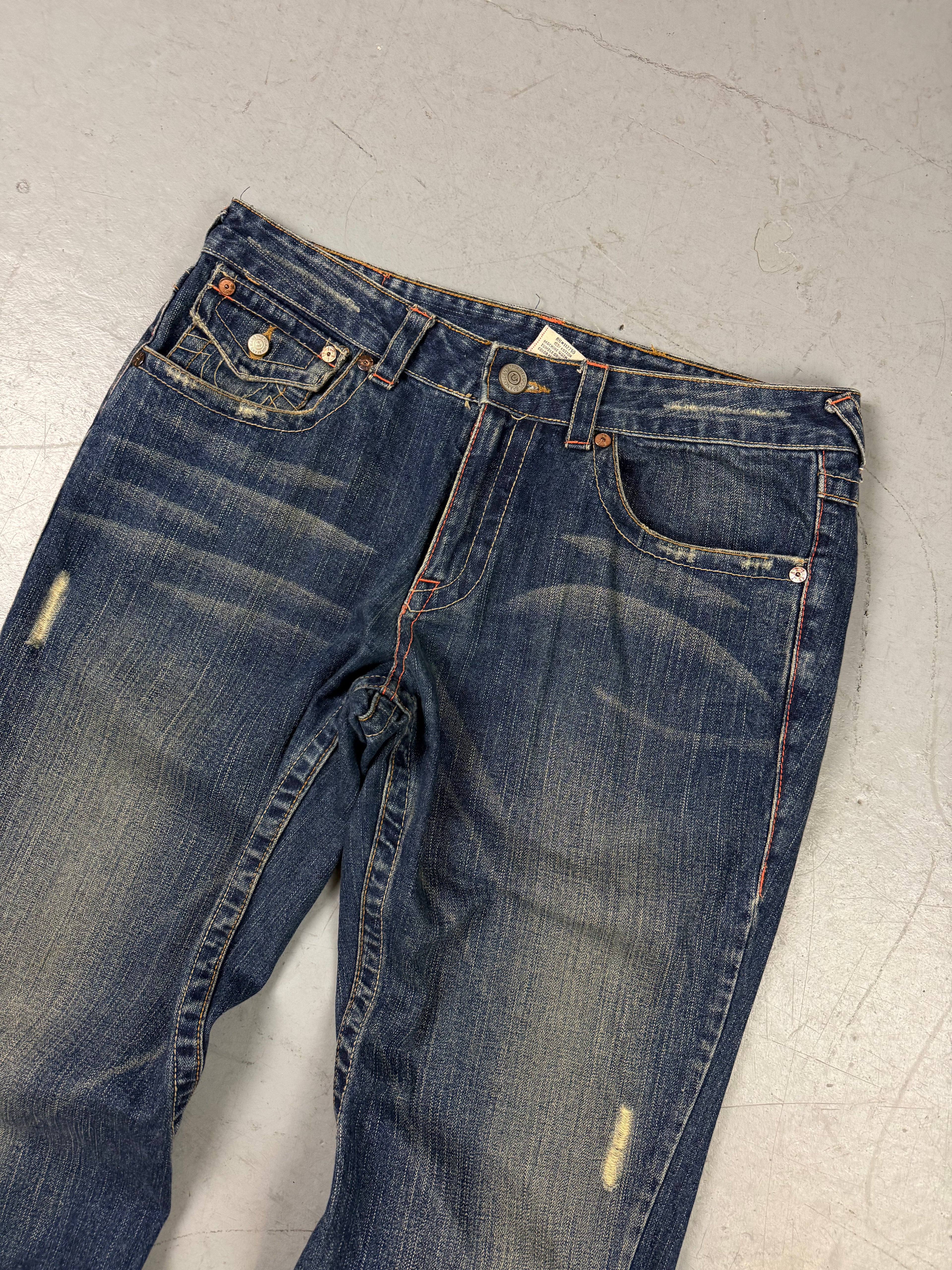 Vintage True Religion Dark Blue Flared Denim M/L