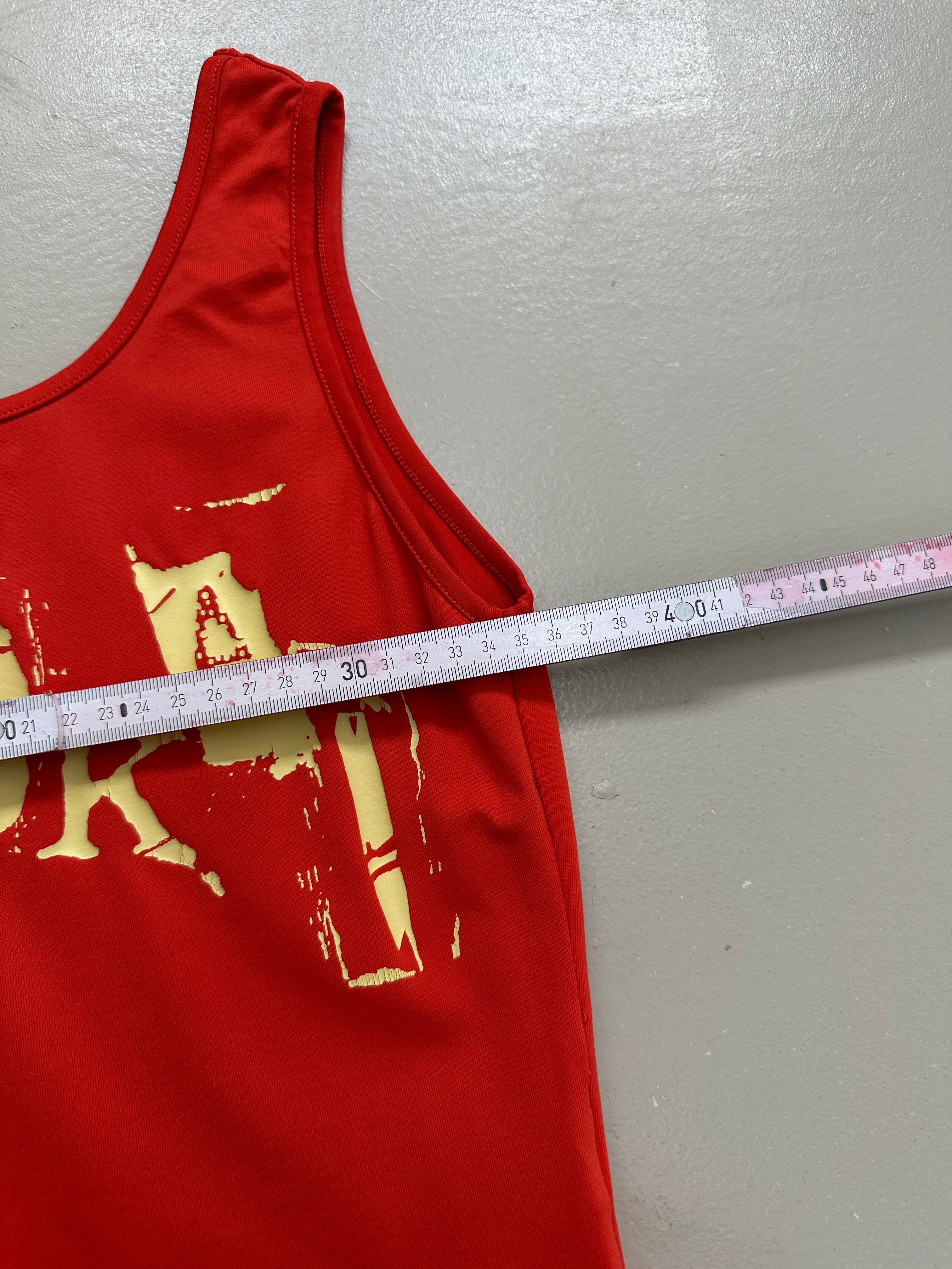 Vintage Kookai Orange Printed Tank Top M/L