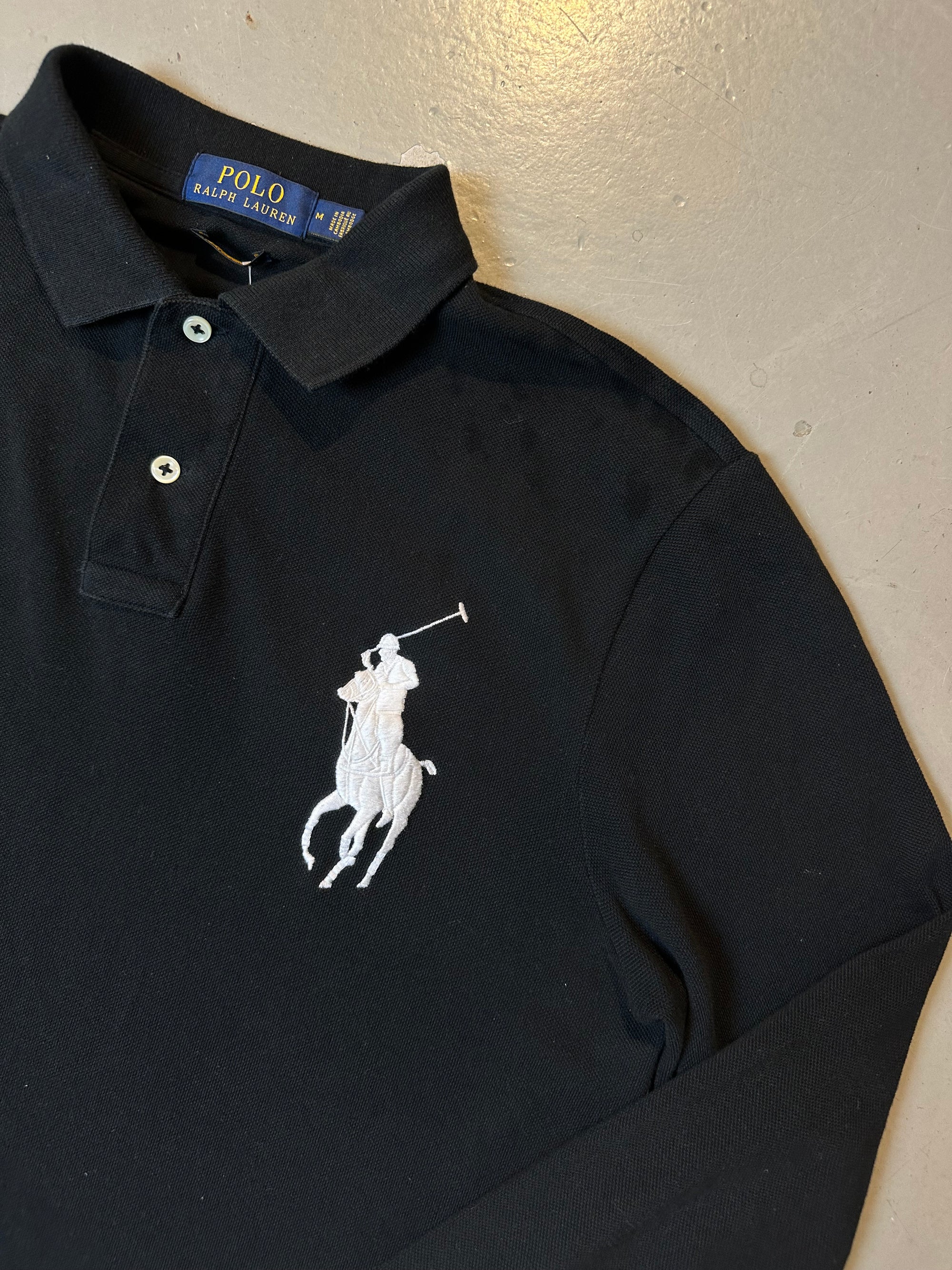 Vintage Black Polo Ralph Lauren Longsleeve M