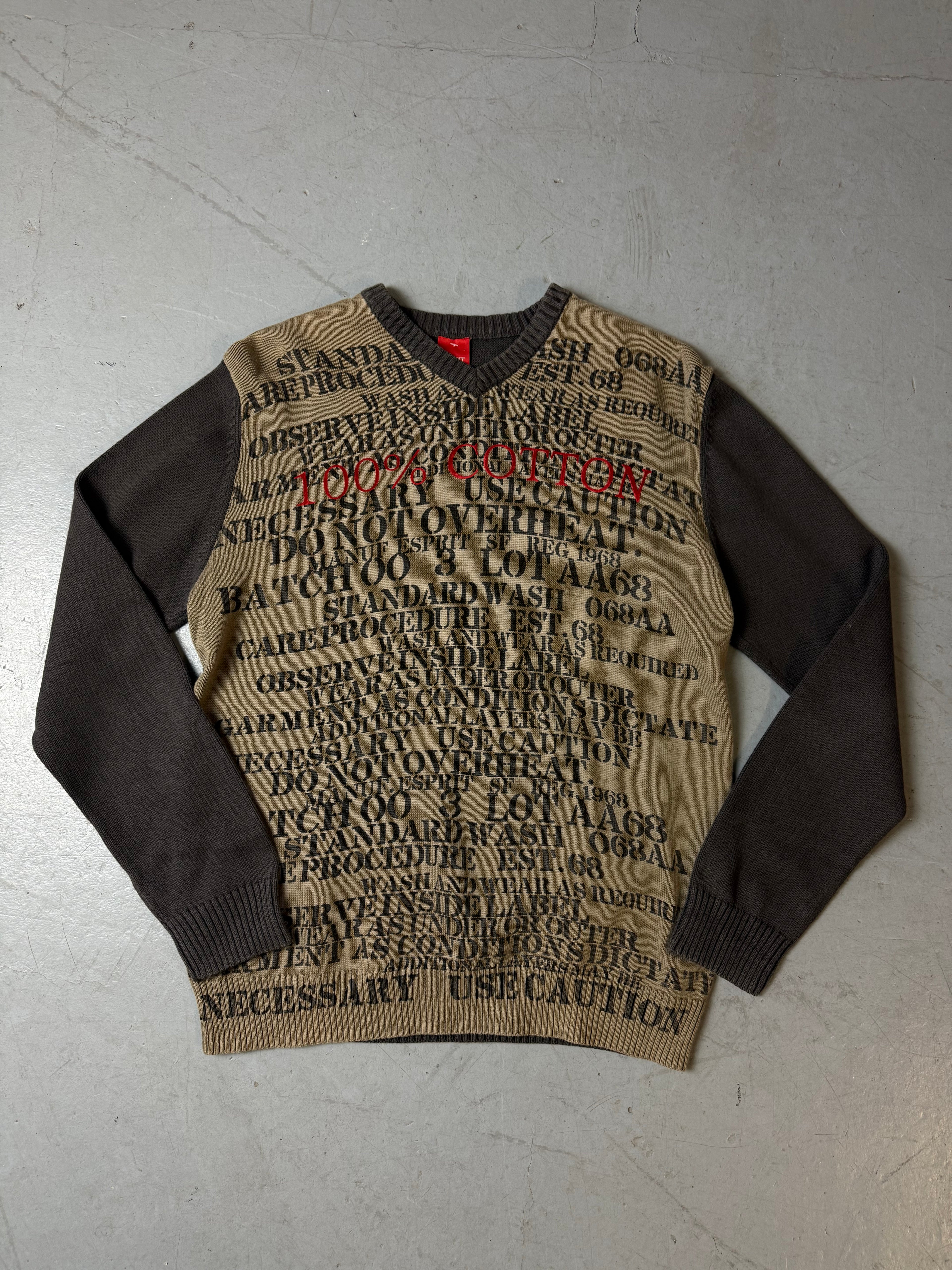 Produktbild von einem Vintage Esprit Brown Knit Sweater von vorne