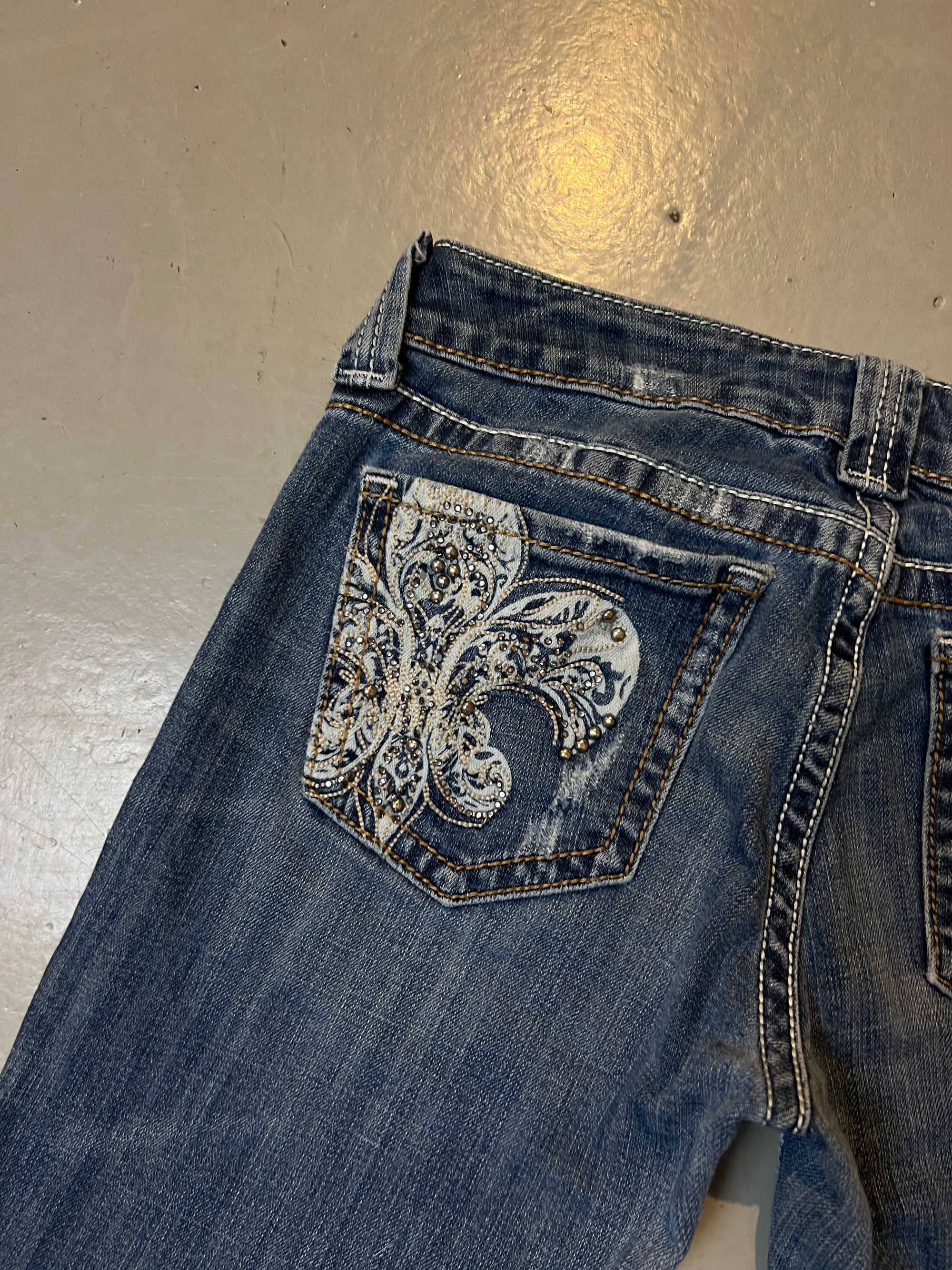Vintage Miss Me Boot Cut Blue Washed Denim S