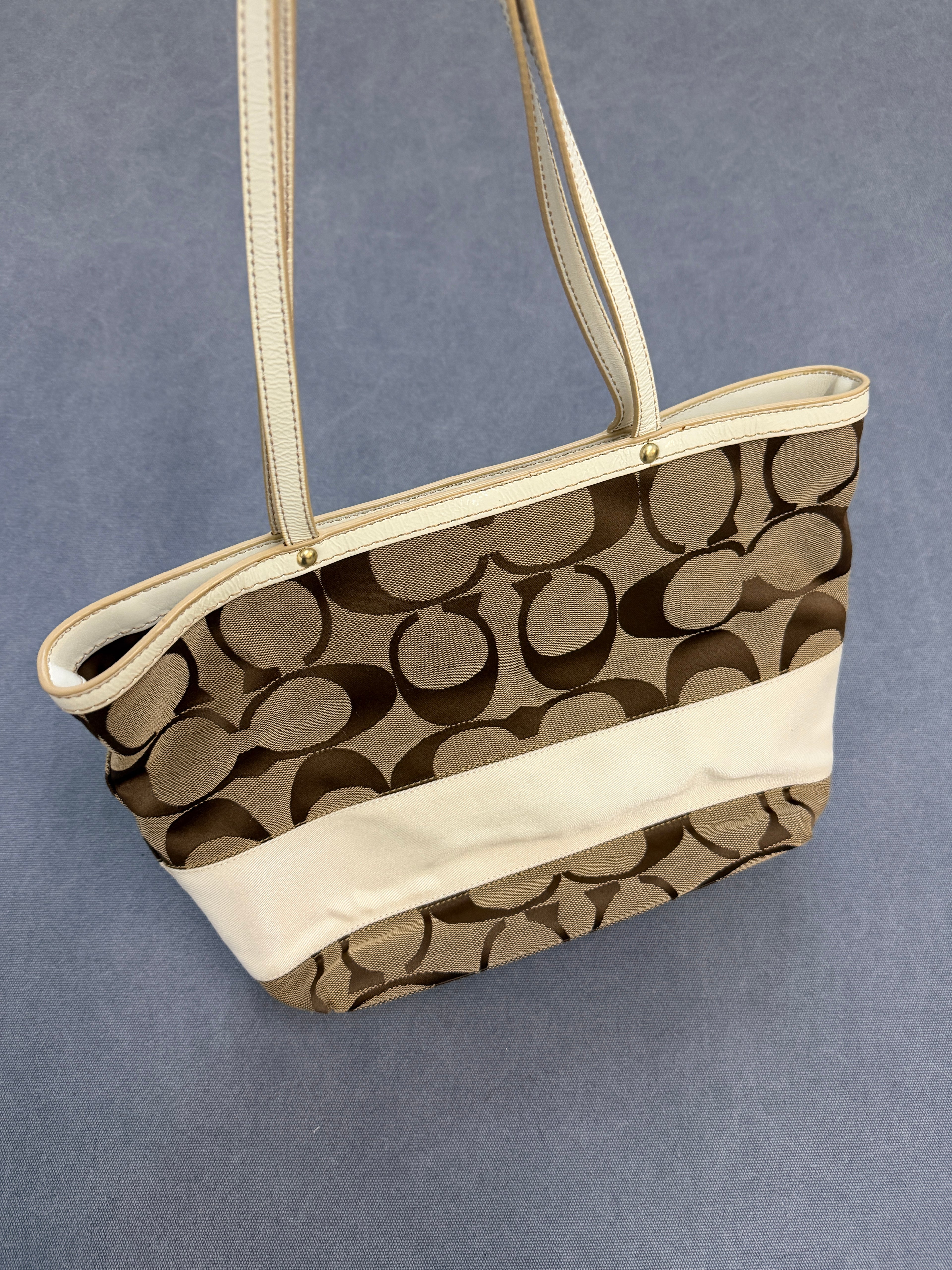 Vintage Coach Monogram Shoulder Bag