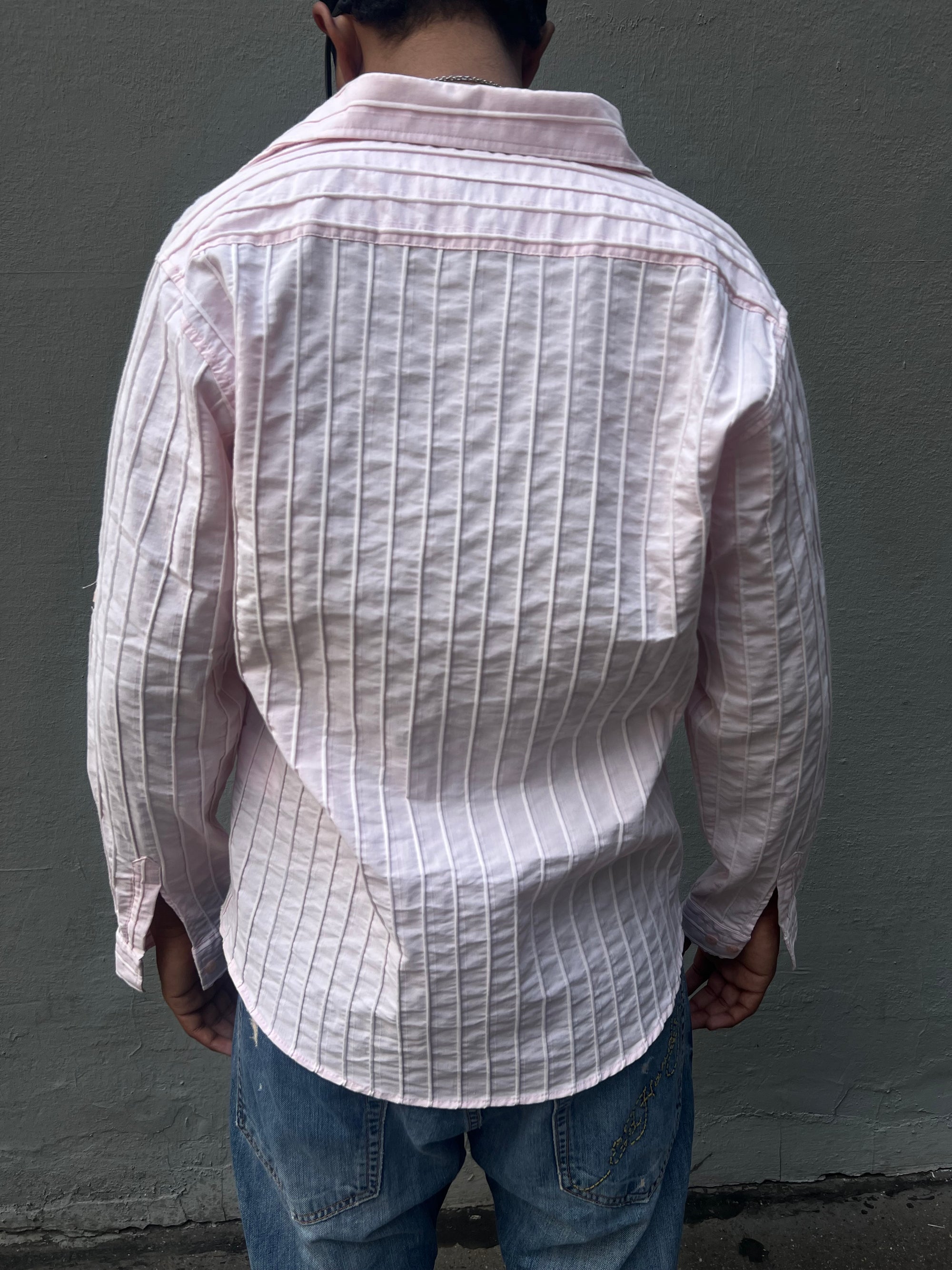 Crazy Vintage Pink Button Up M/L