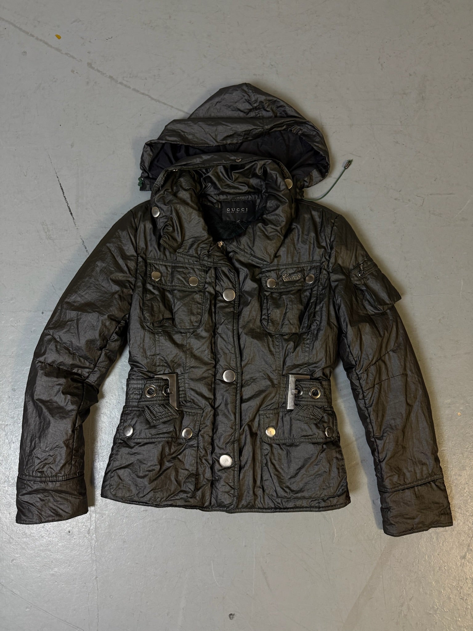 Vintage Gucci Dark Grey Puffer Jacket S/M