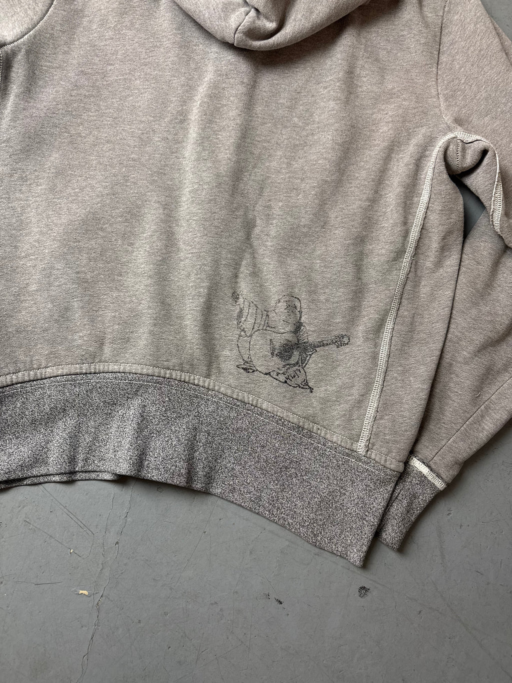 Vintage True Religion Grey Zip Up Hoodie M