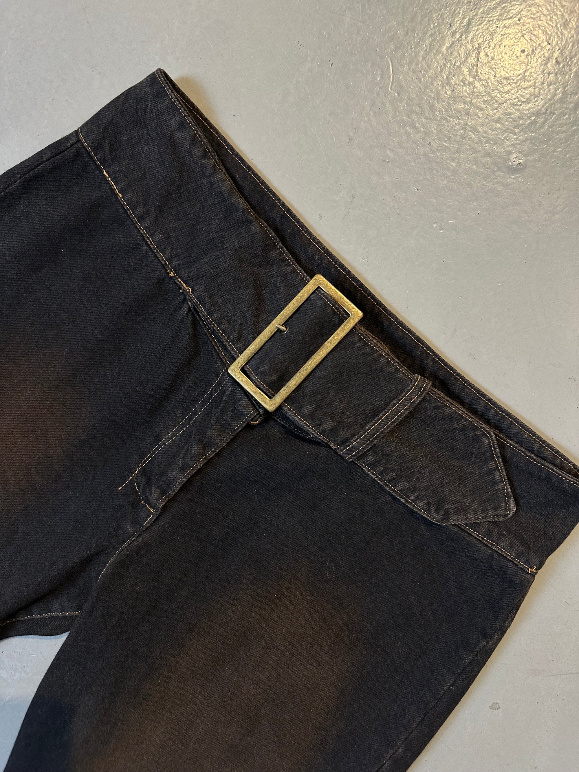 Vintage Dark Brown Washed Straight Leg Denim M/L