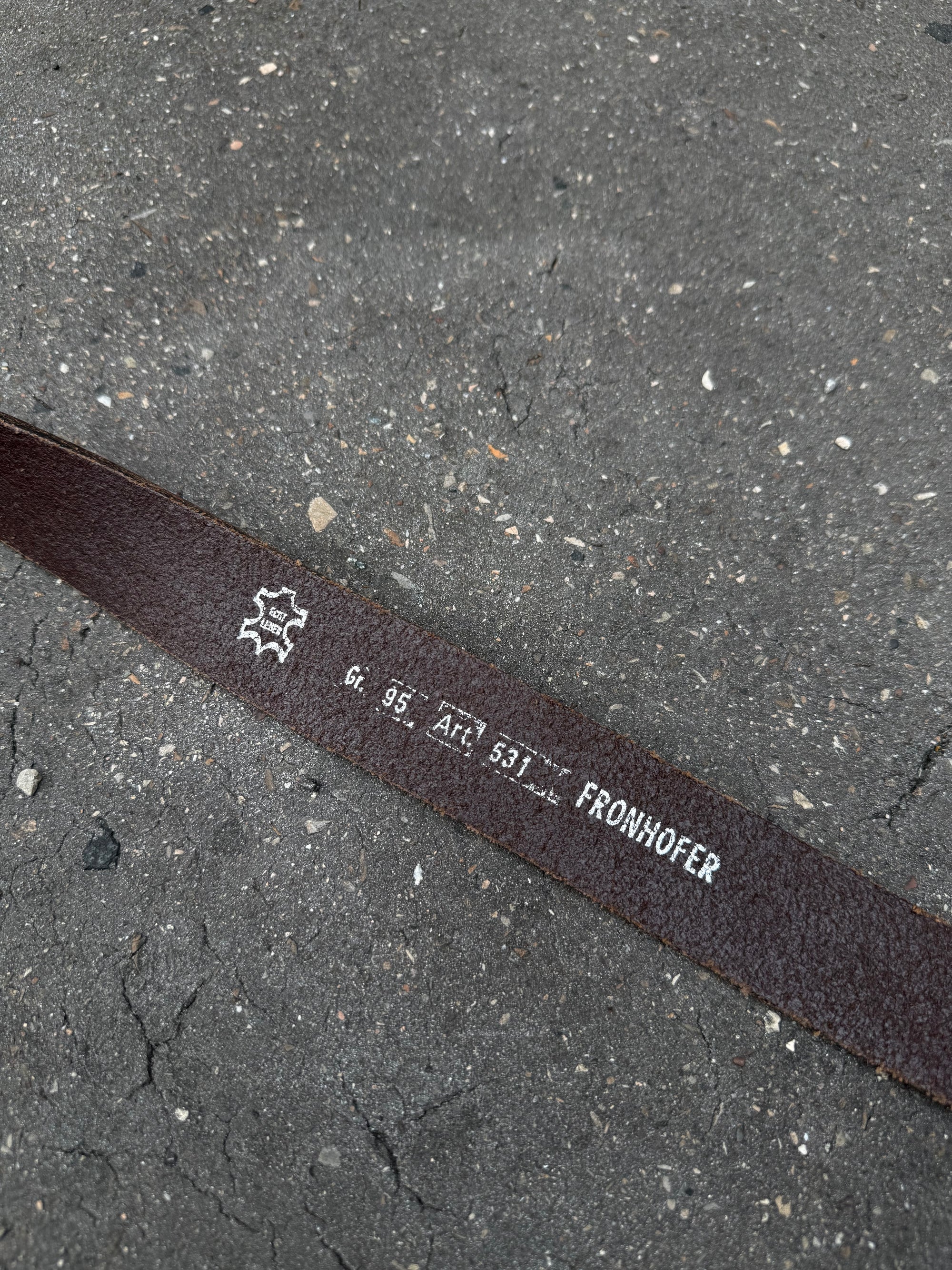 Vintage Fronhofer Crown Buckle Leather Belt