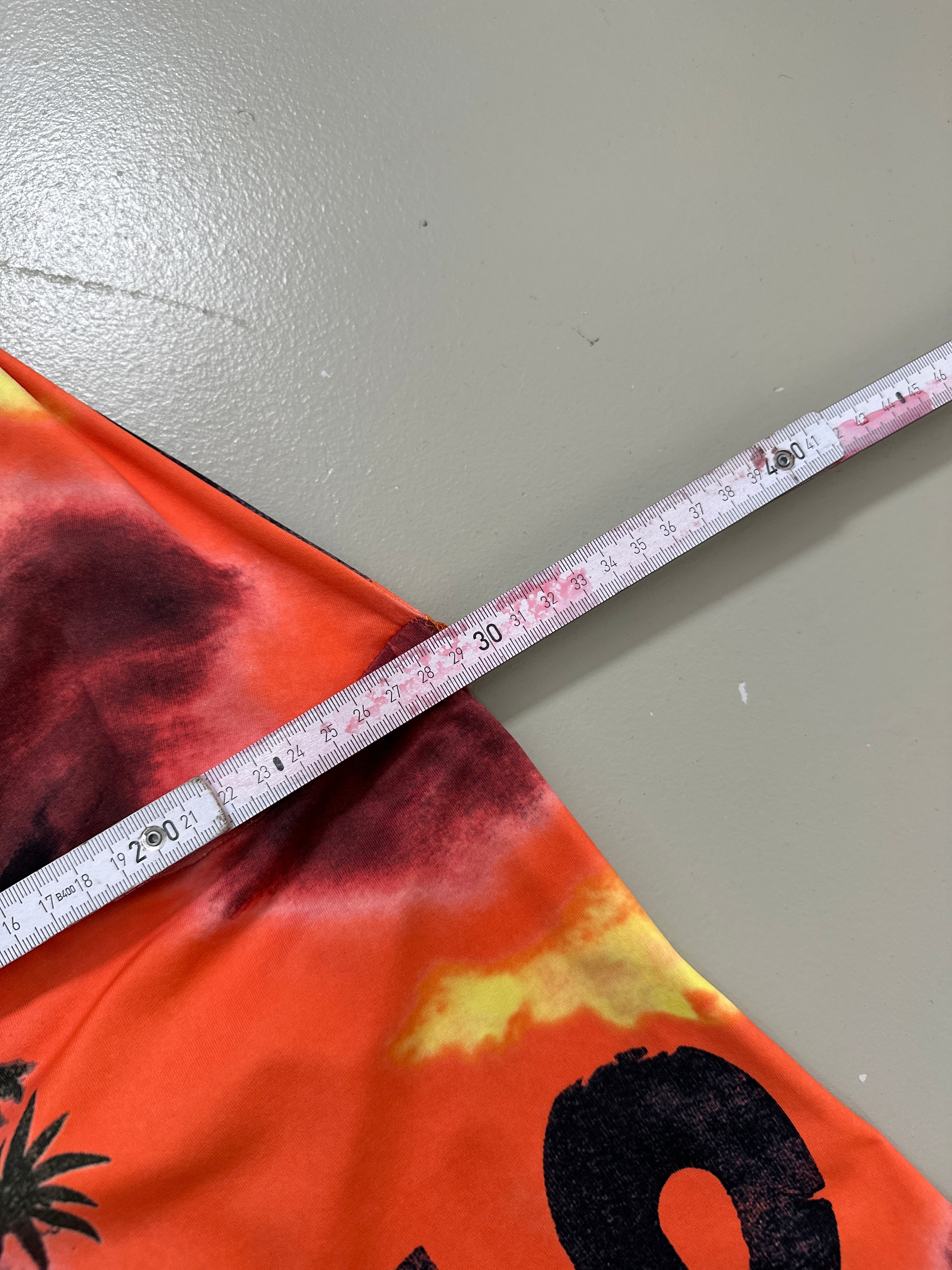 Vintage Orange Beach Printed Dress
für Frauen. Y2K Second Hand 2000s Fashion 