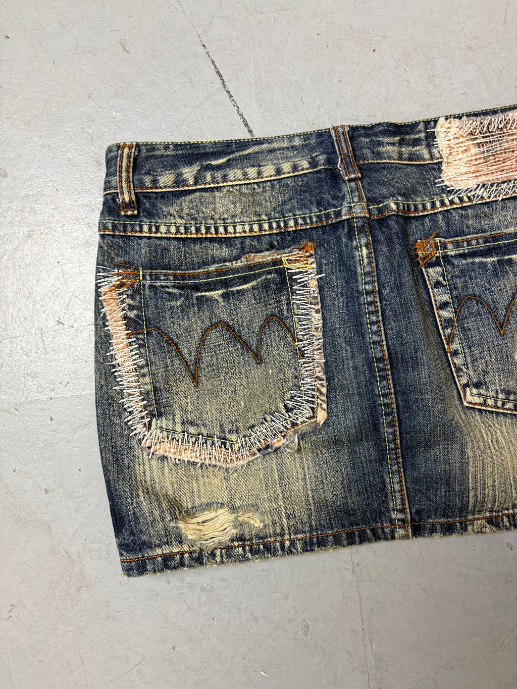 Vintage Reds Denim Mini Skirt M/L