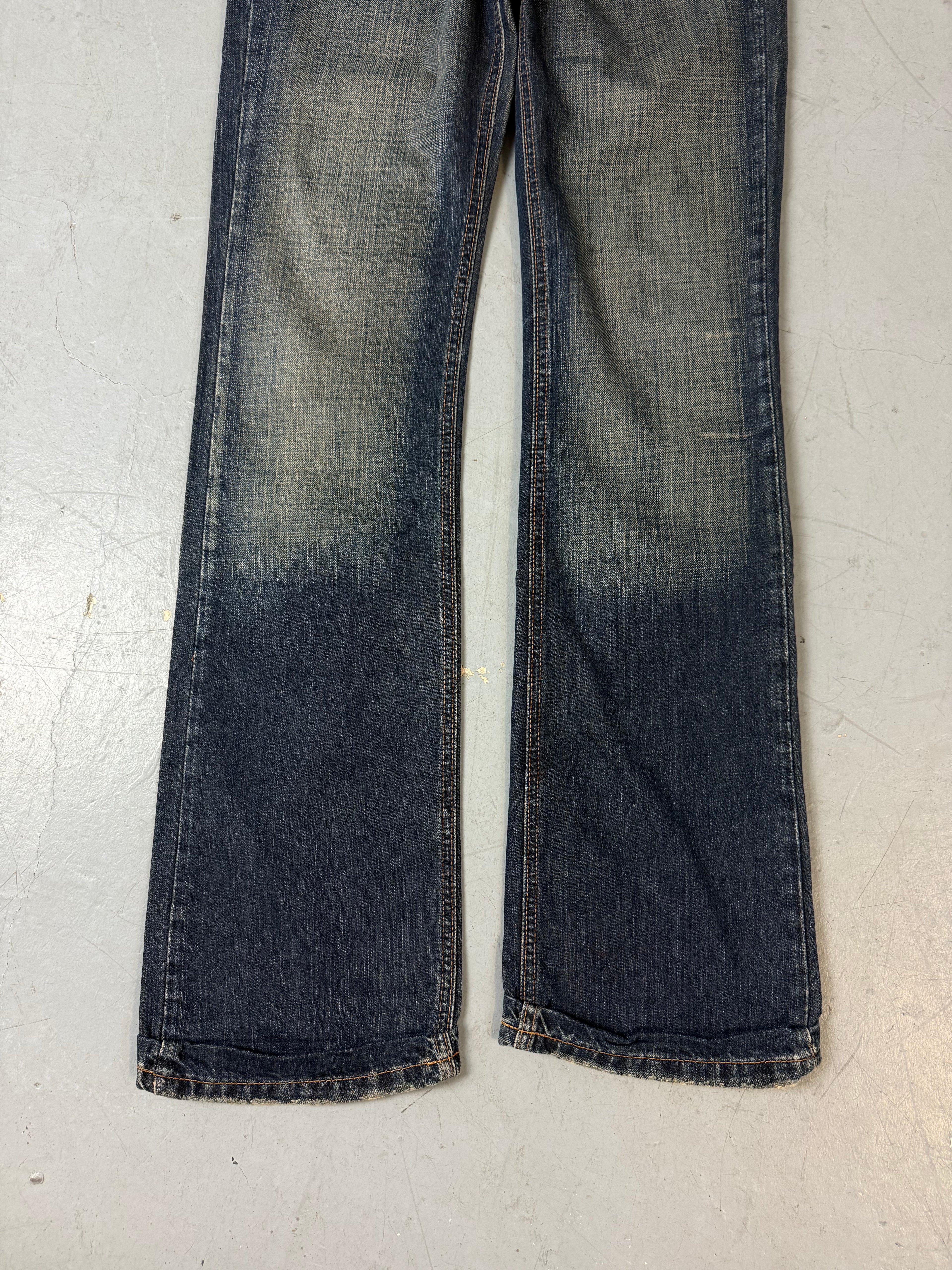 Y2K De puta Madre mid waist bootcut denim für Damen 