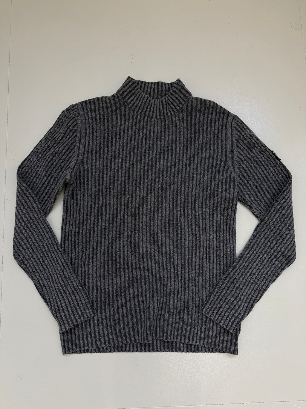 Vintage Energie Grey Wool Knit Sweater L/XL