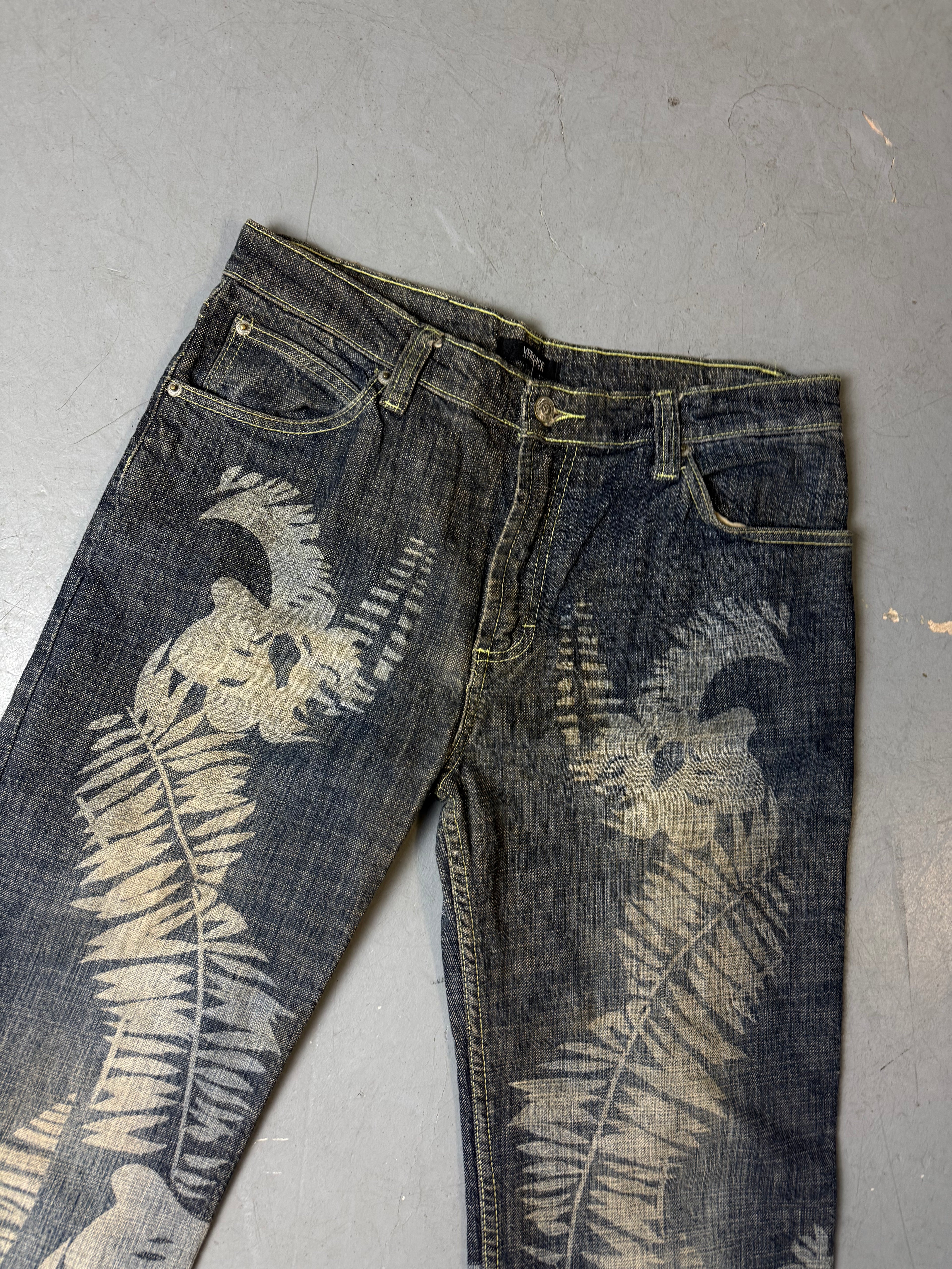 Vintage Versace Printed Baggy Denim M