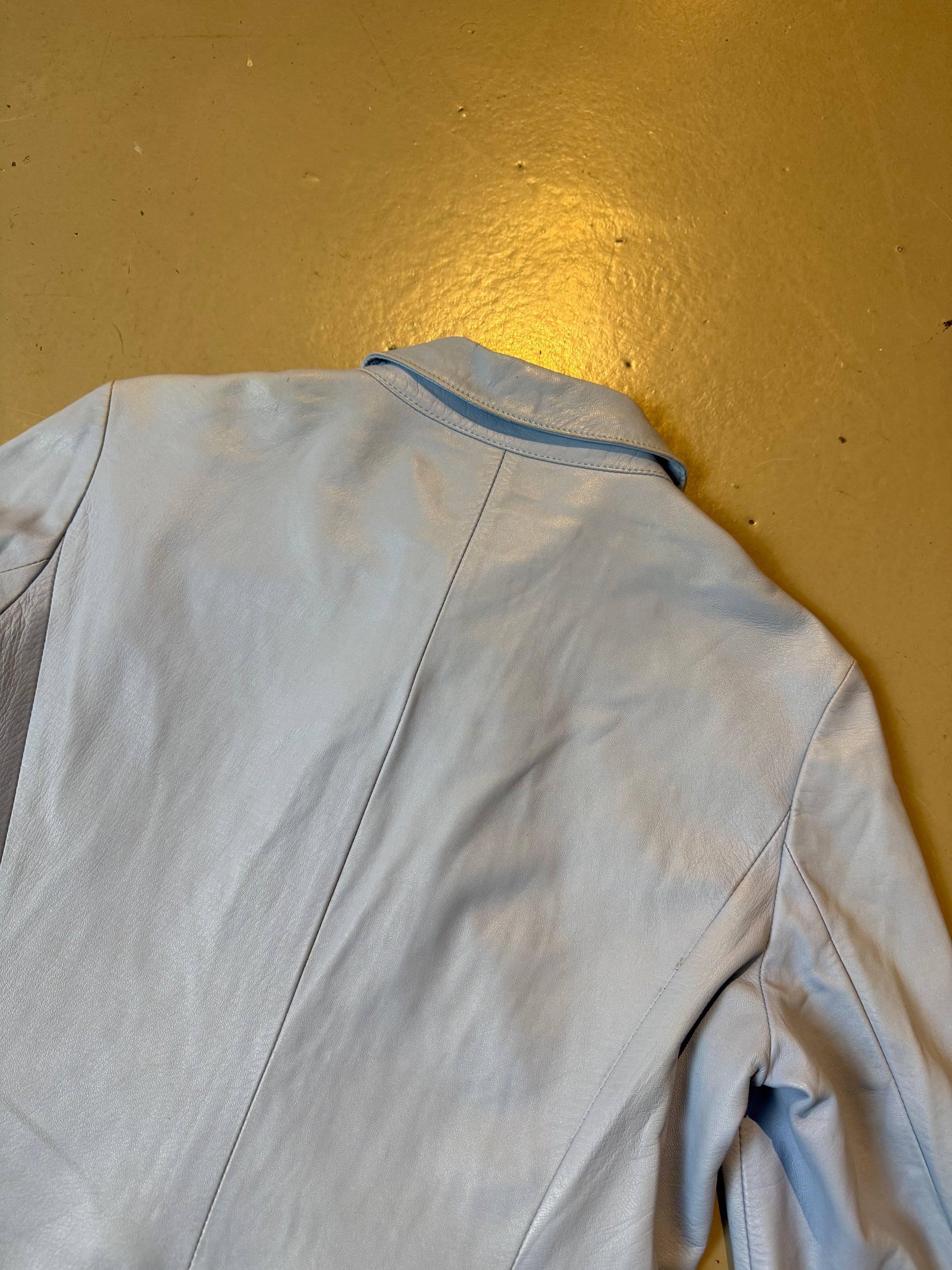 Vintage Babyblue Burberry Leather Jacket XS/S