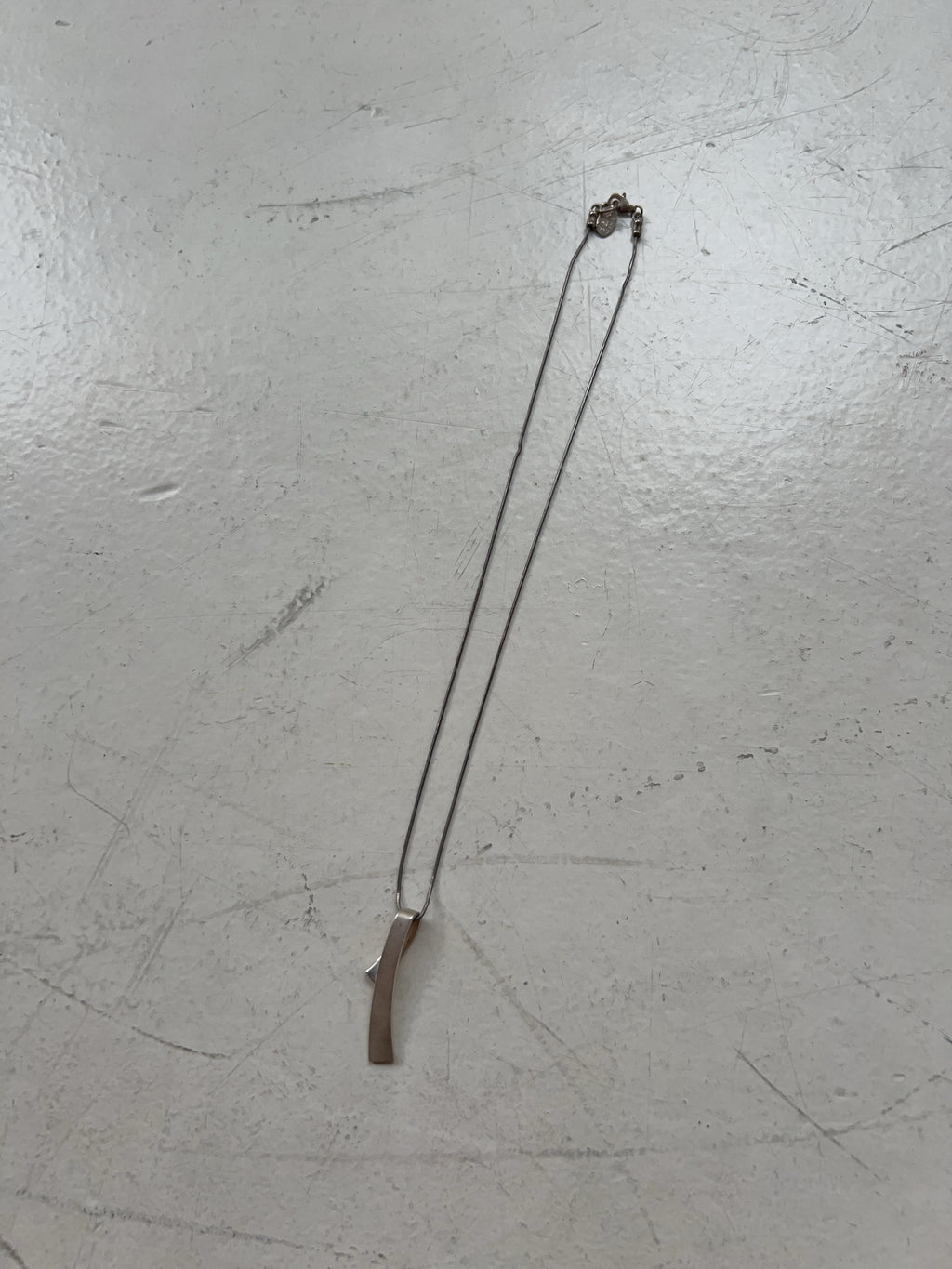 Vintage 925 Silber Halskette mit Schlaufen Anhänger