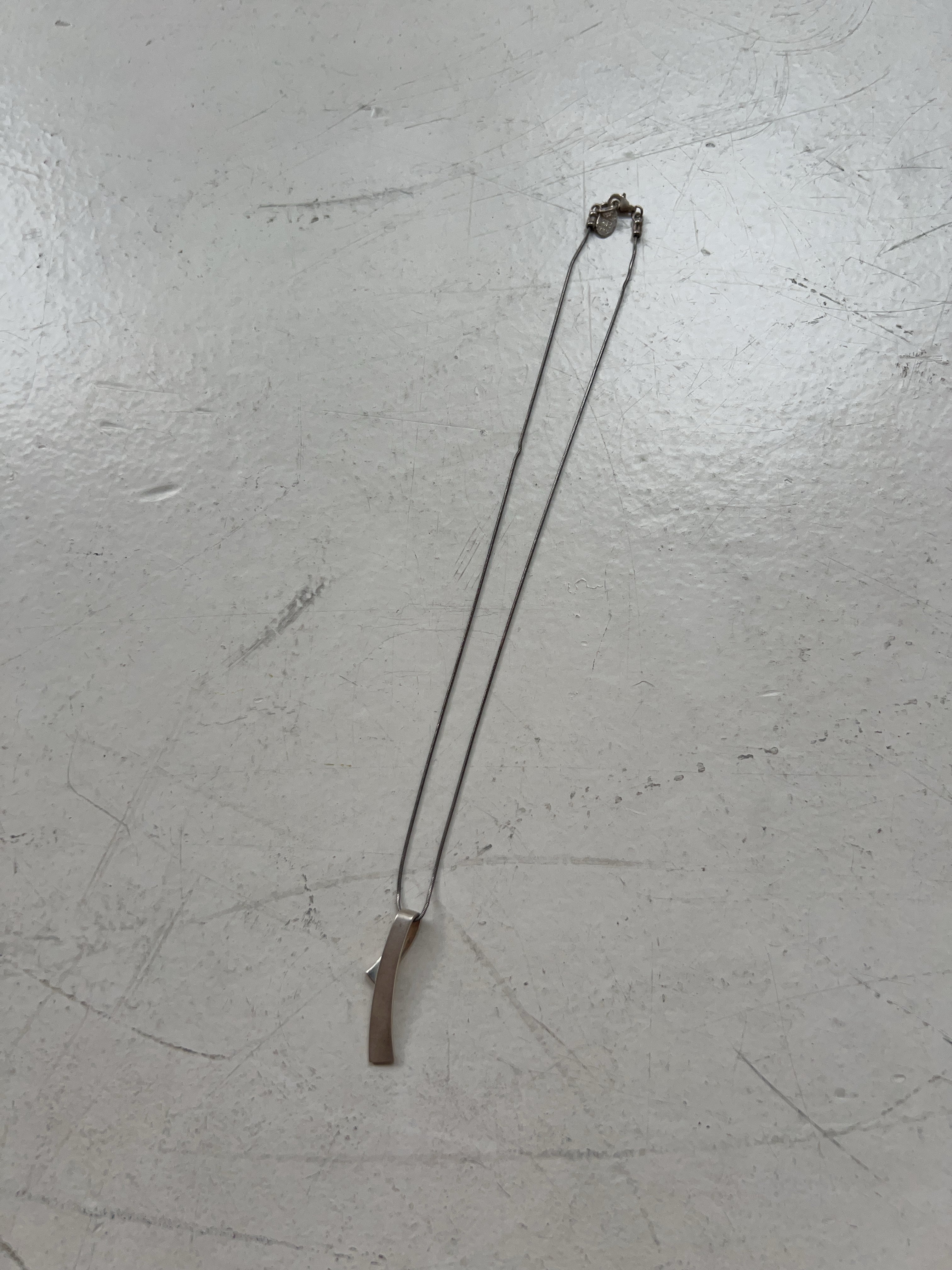 Vintage 925 Silber Halskette mit Schlaufen Anhänger
