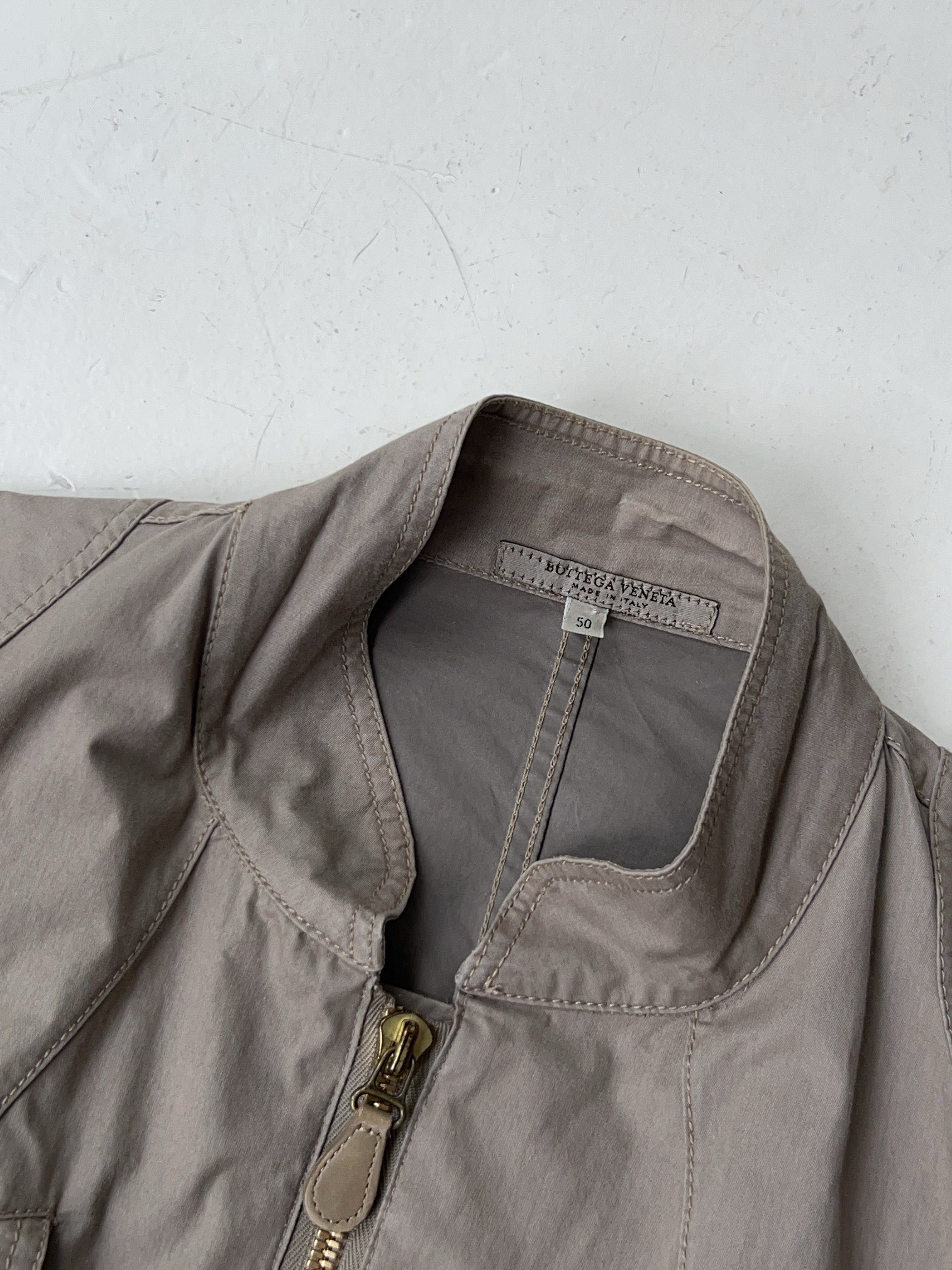 Vintage Bottega Veneta Taupe Mid Coat (L)
