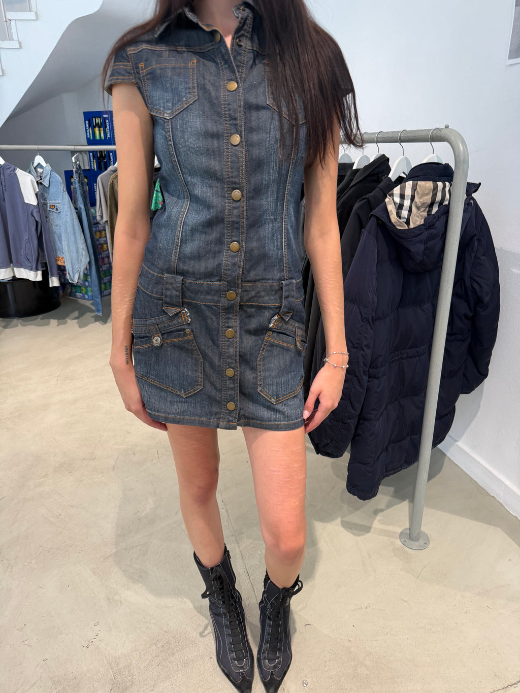 Vintage Denim Dress (S)