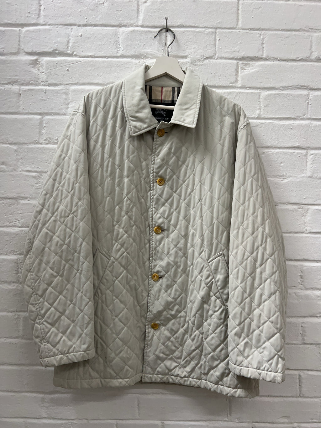 Vintage Burberry Steppjacke offwhite (XL)