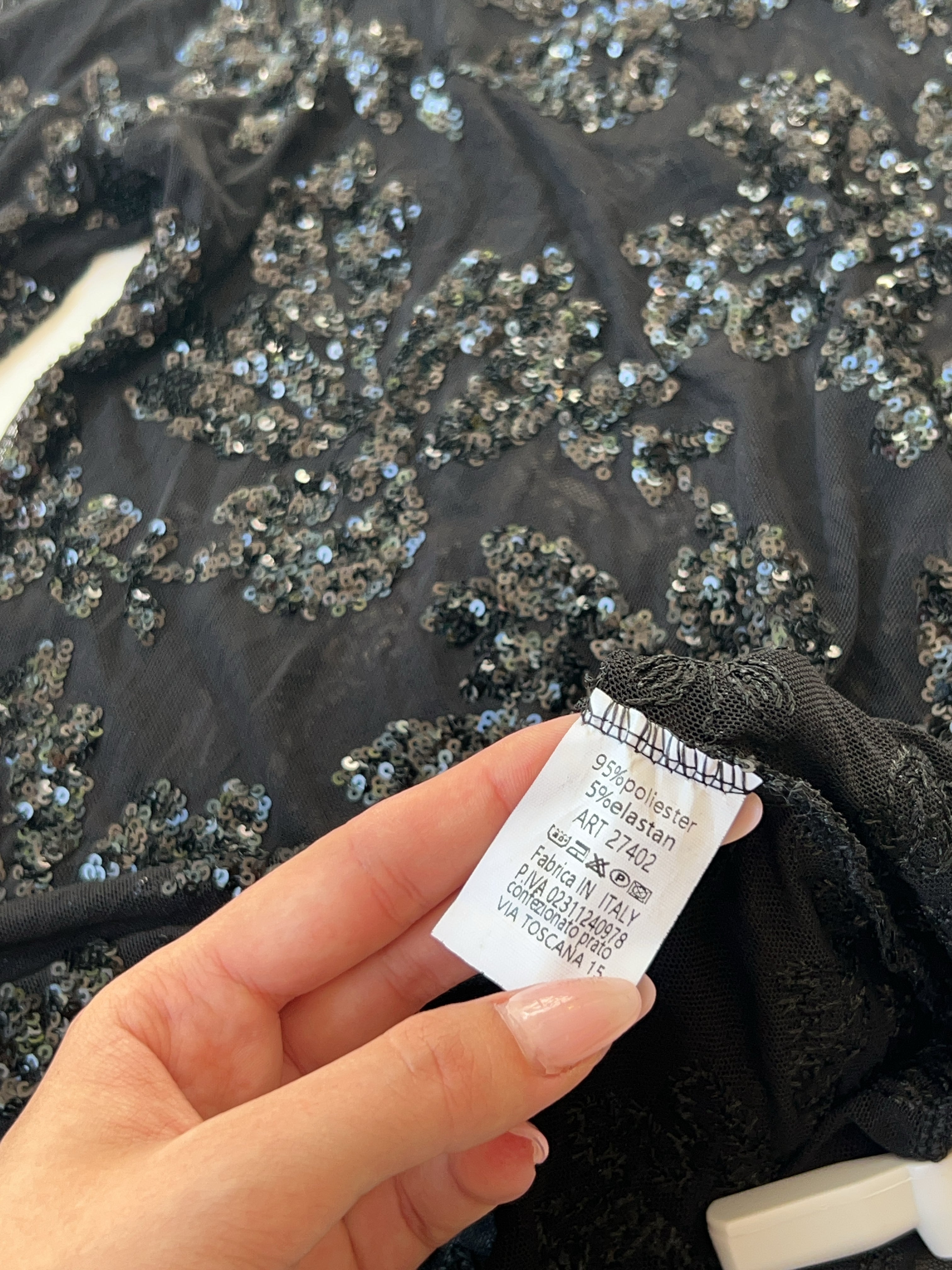 Vintage Mesh Pailetten Longsleeve für Damen. Y2k Second Hand 2000s Fashion.