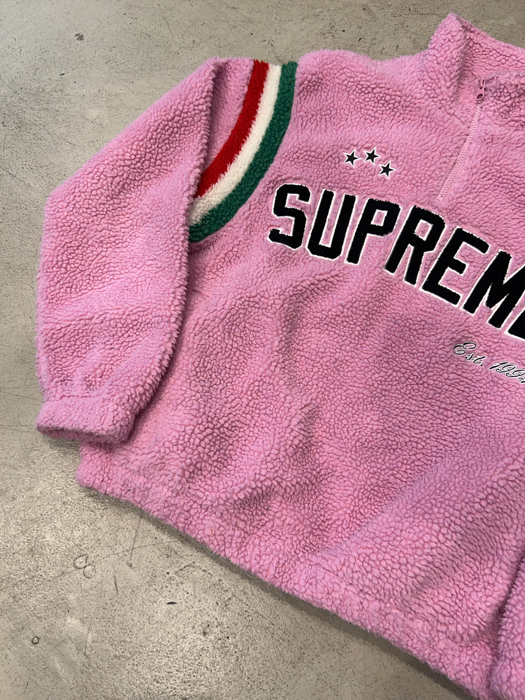 Vintage Supreme FW23 Arc Half Zip Fleece Sweater (S)
