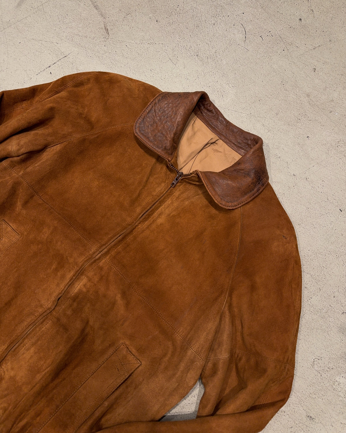Vintage Suede Lederjacke (M)