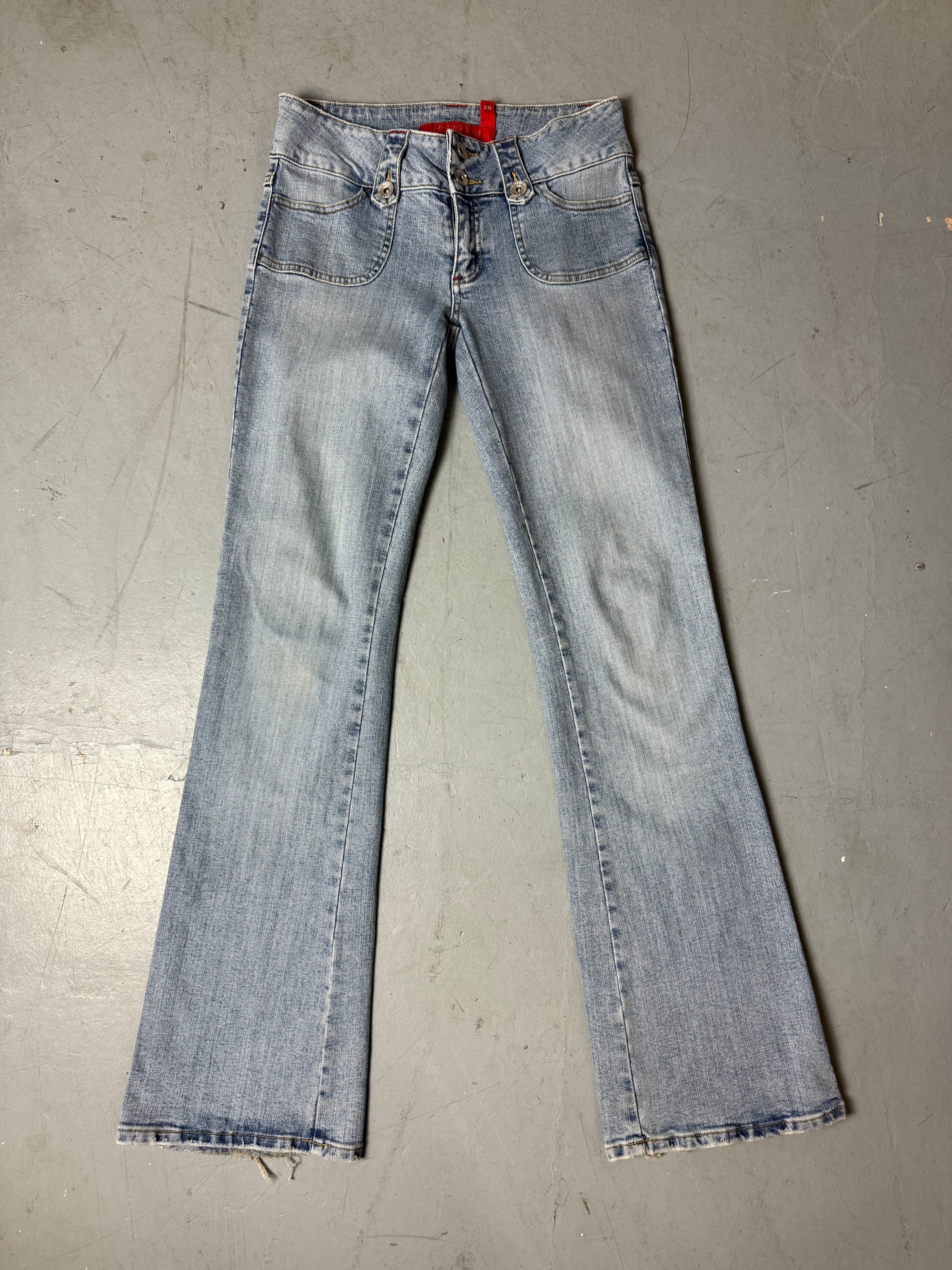 Vintage Fishbone Light Blue Low Waist Jeans S/M