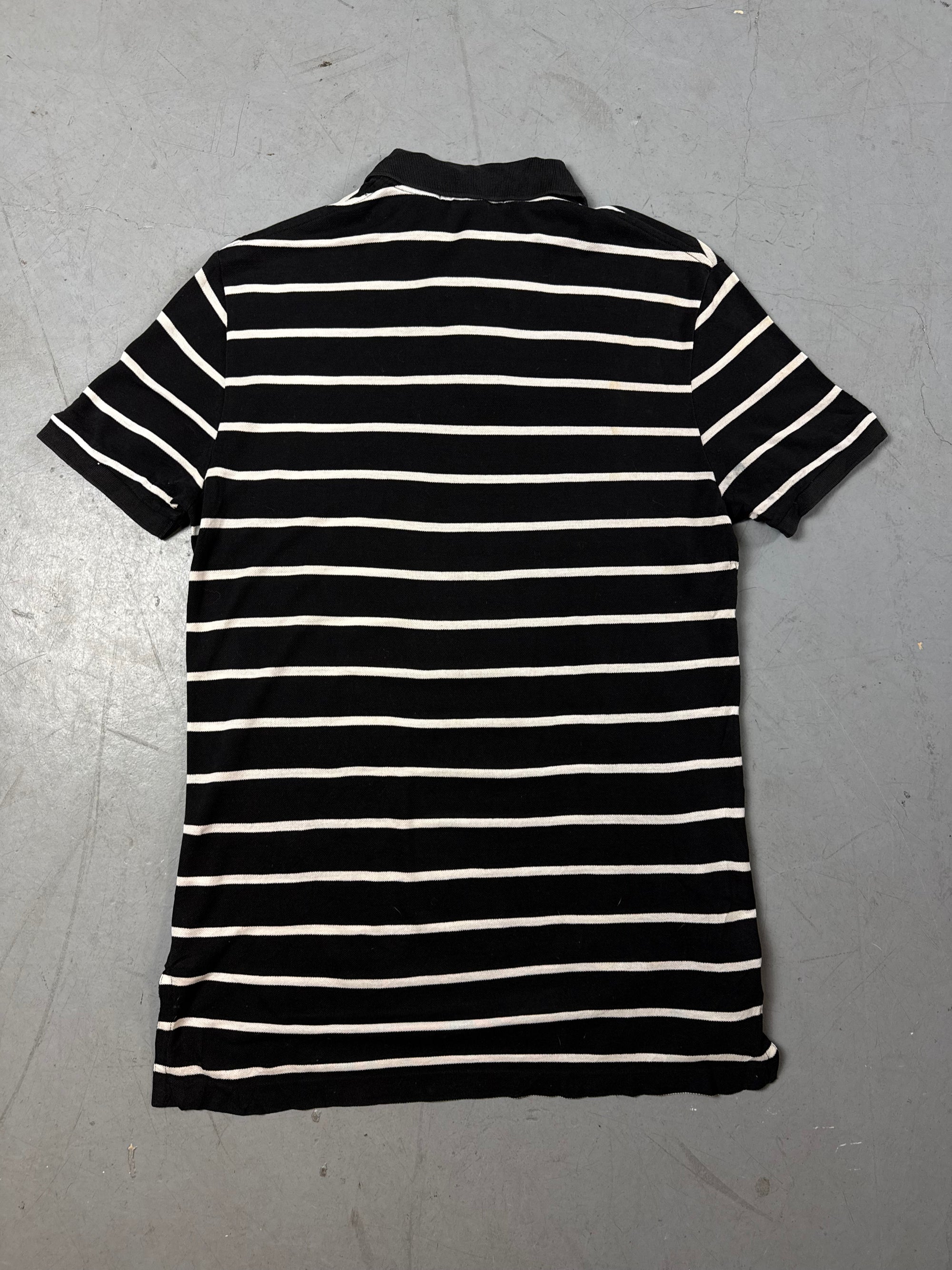 Produktbild von Vintage Polo Ralph Lauren Black Striped Polo Shirt M von hinten