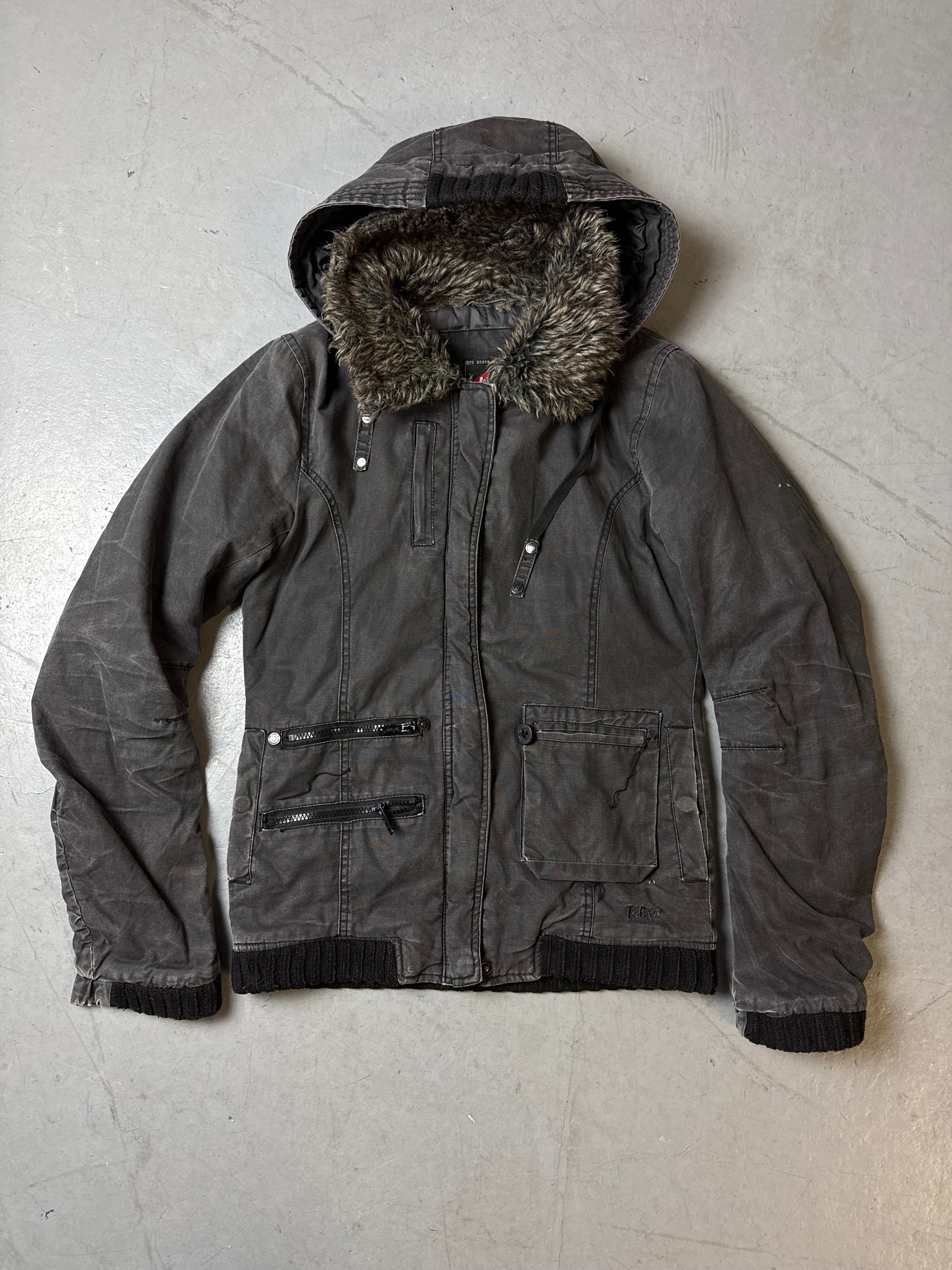 Vintage Lee Cooper Dark Grey Winter Jacket M/L