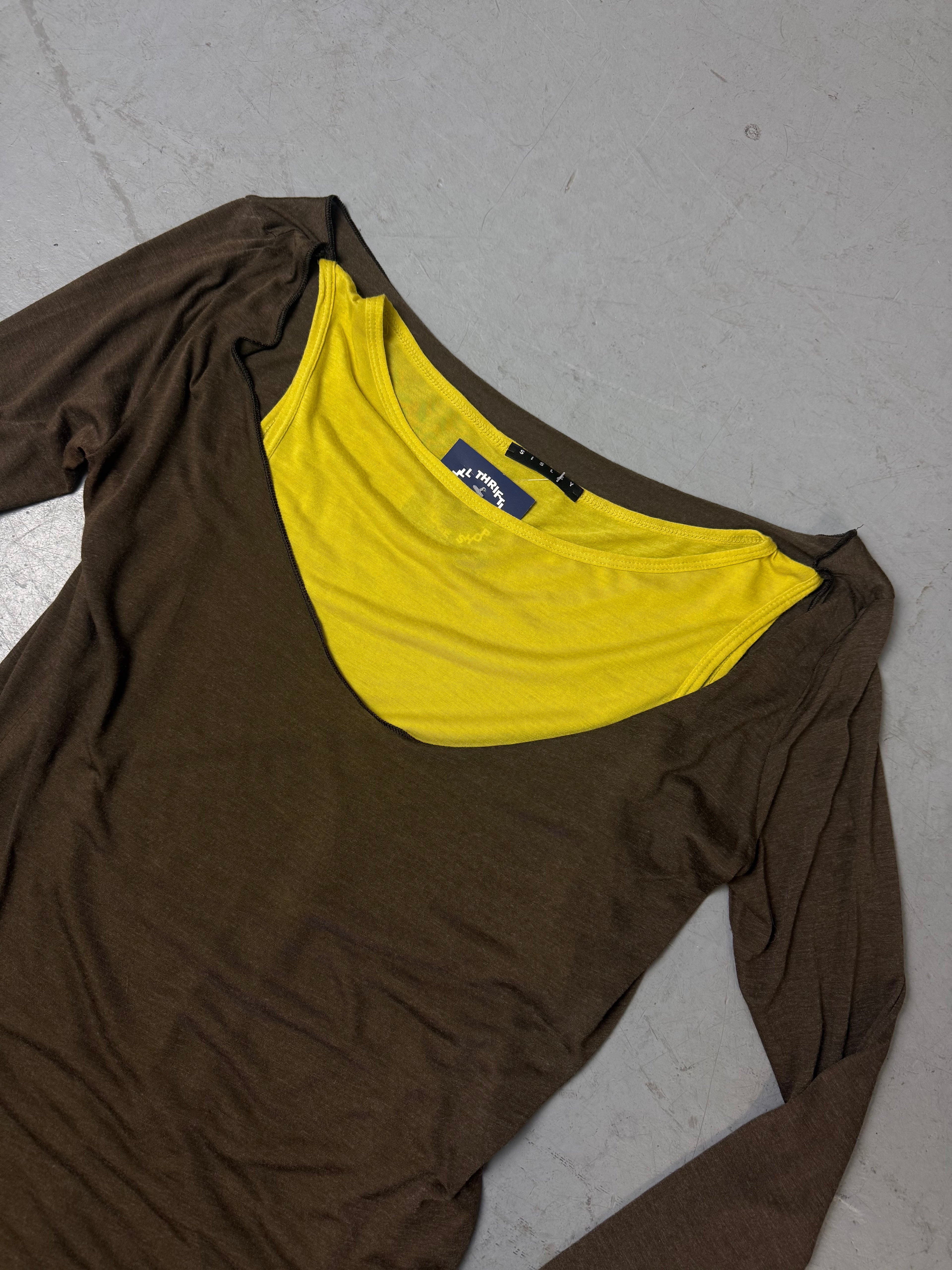 Produktbild von Sisley langarm Top auf grauem Boden 