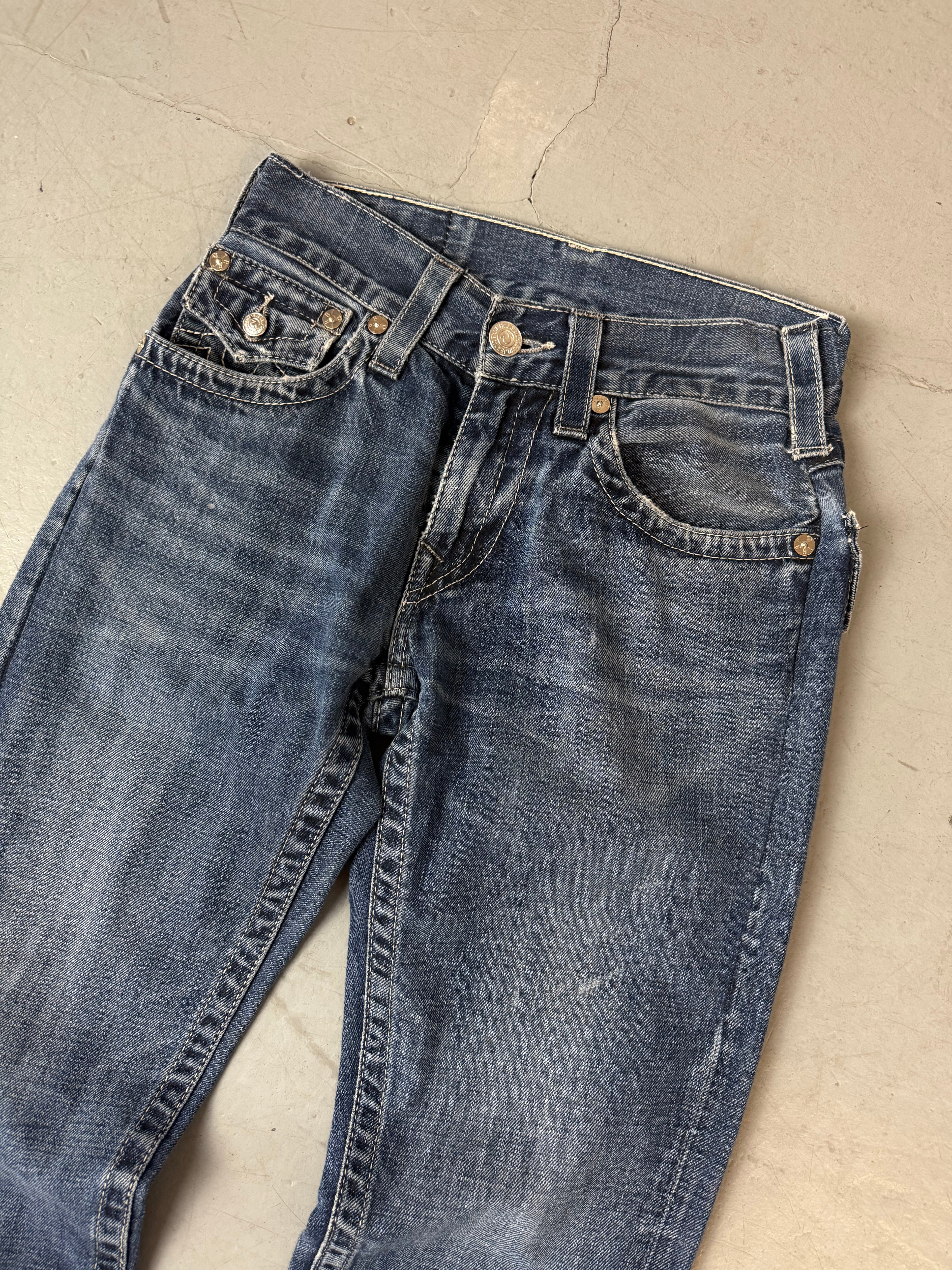 Vintage True Religion Skinny Jeans für Frauen. Y2K 2000s Fashion 
