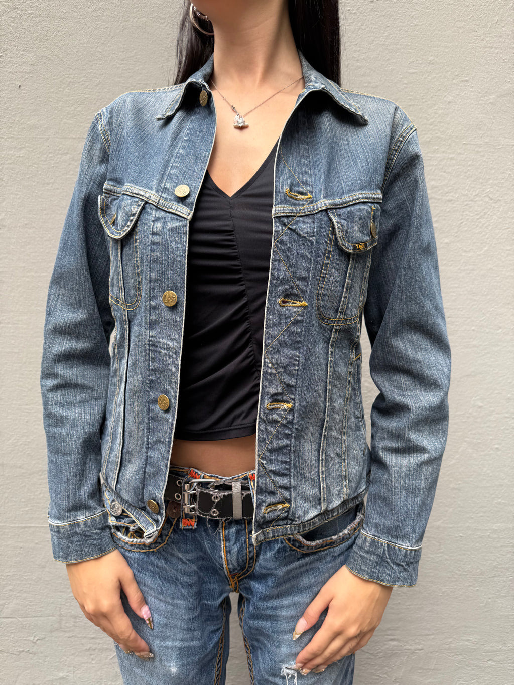 Vintage Lee Blue Washed Denim Jacket S/M