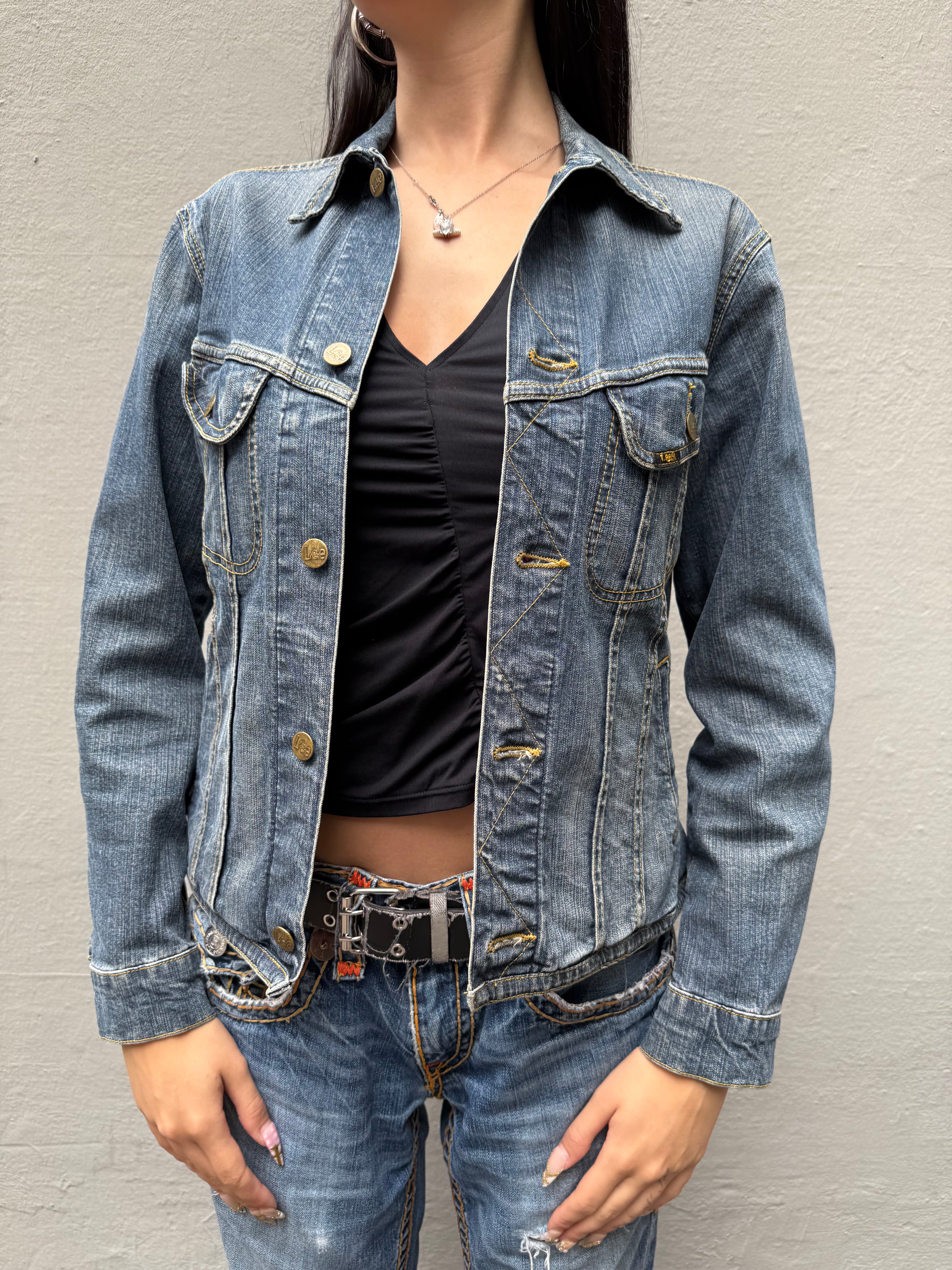 Vintage Lee Blue Washed Denim Jacket S/M