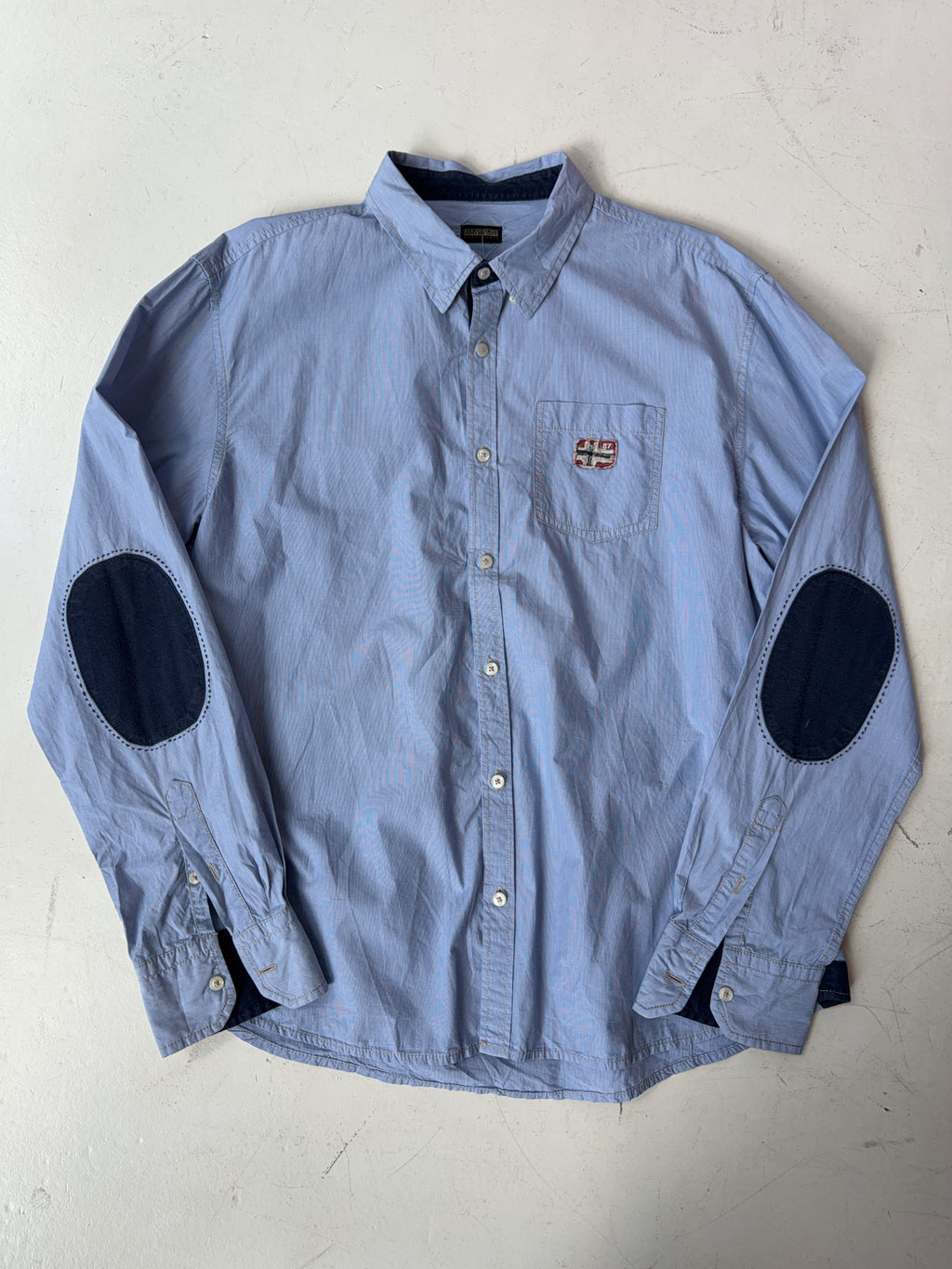 Vintage Napapijri Blue Shirt (XL)